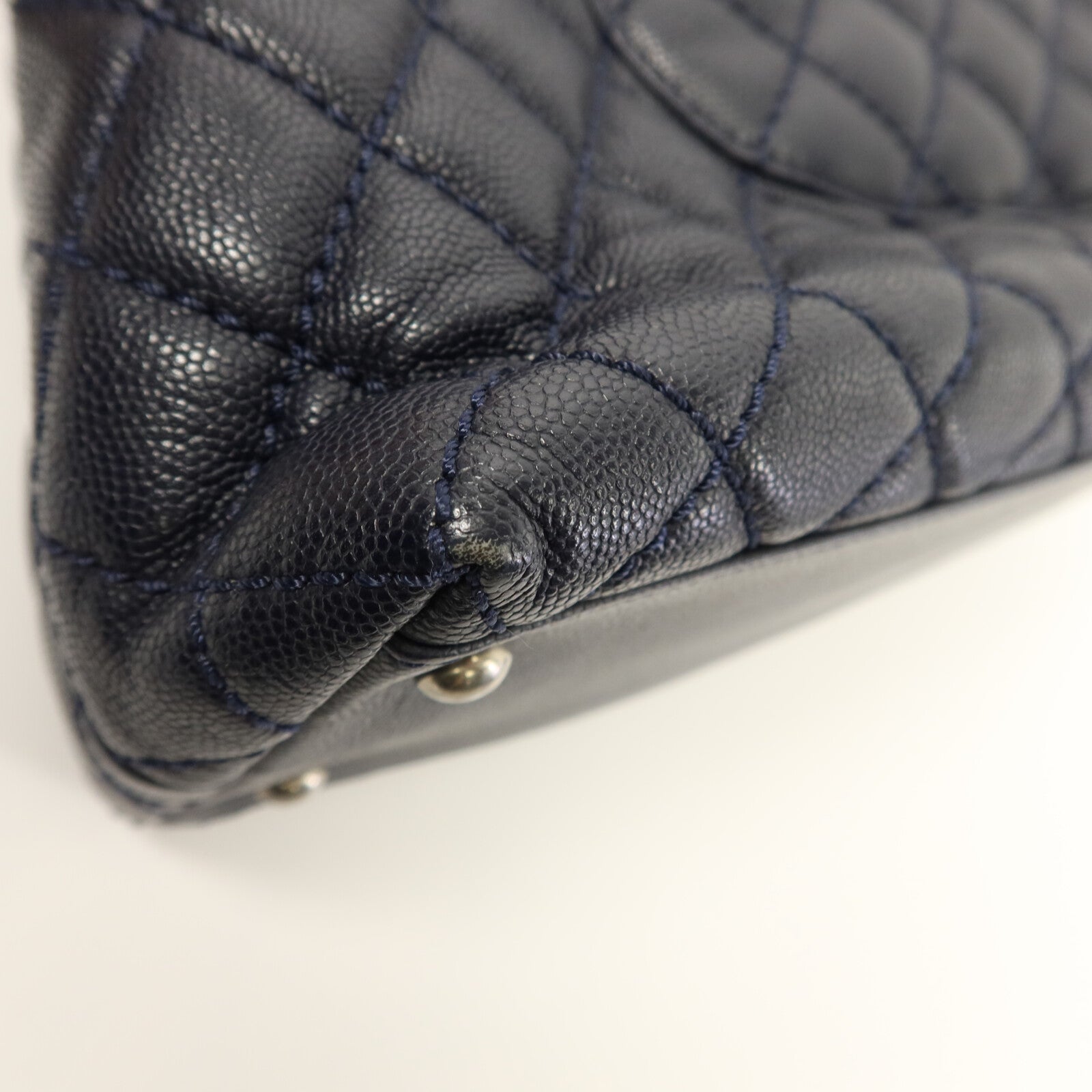 CHANEL 牛皮皮革Coco Handle Large鏈帶手挽肩背兩用袋