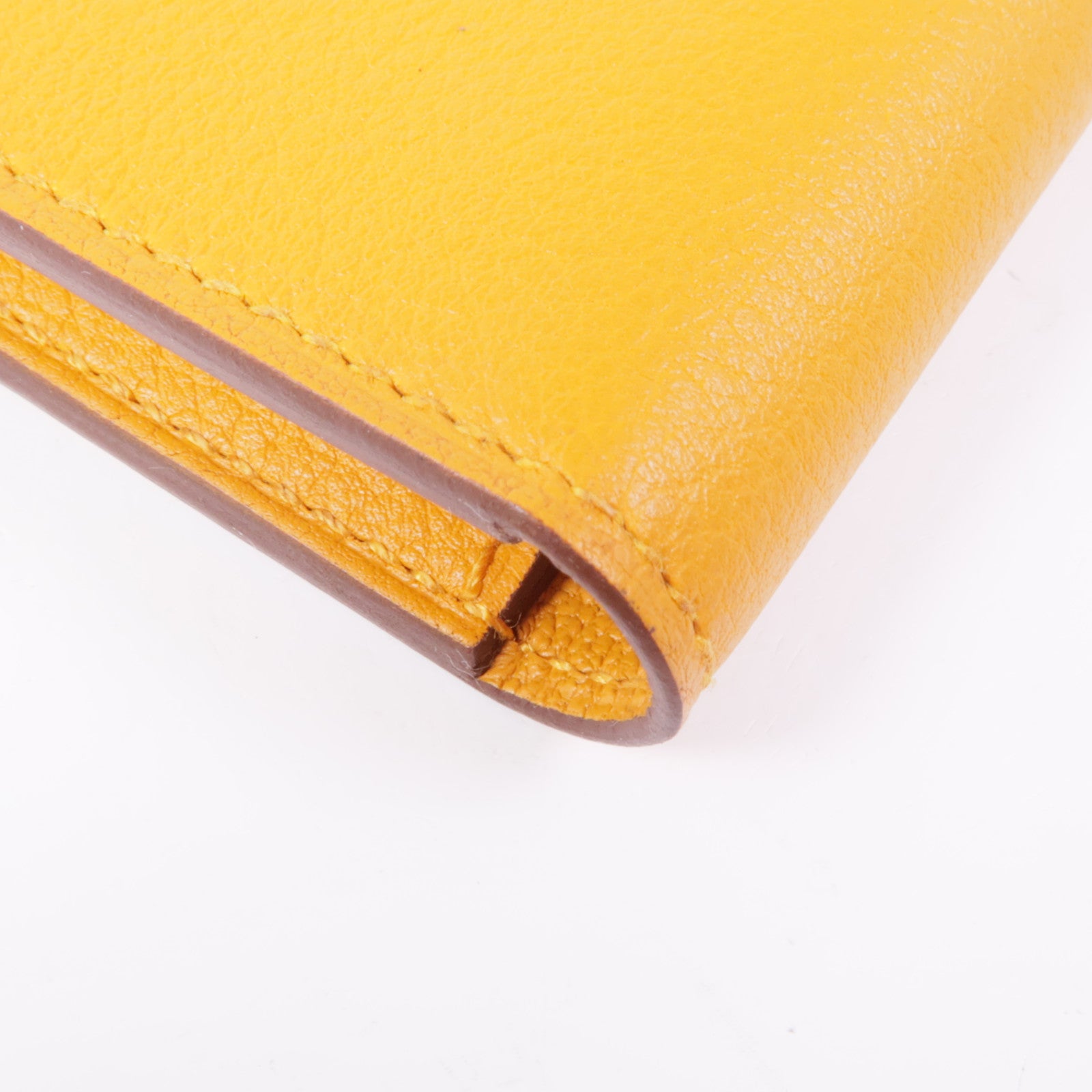 HERMES Evercolor皮革R.M.S Card Holder卡片套Apricot/Gold