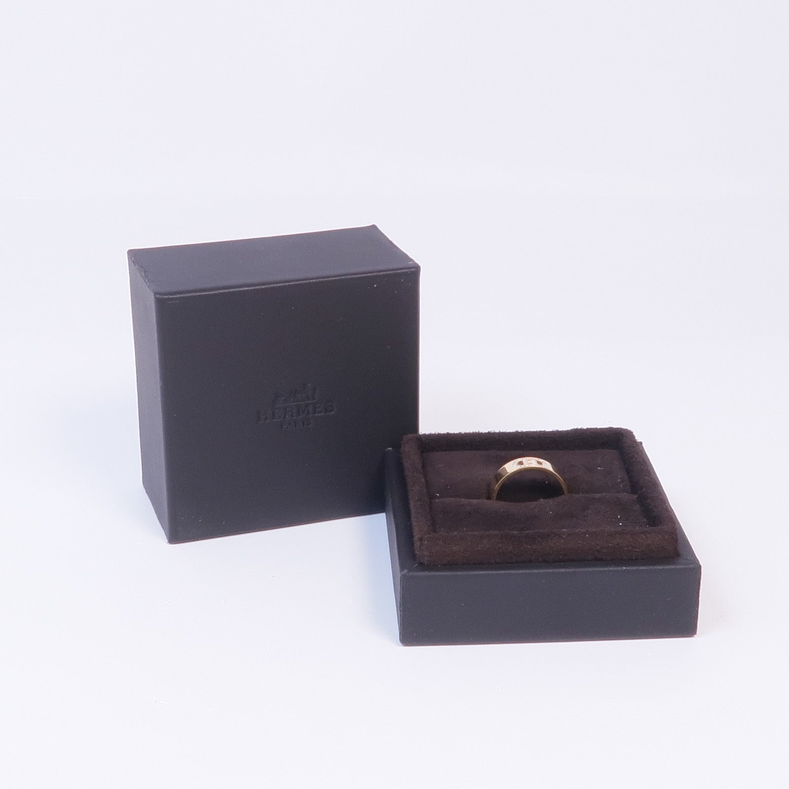 HERMES 18K玫瑰金d'ancre ring鑽石戒指Hermes#51/US#5.75