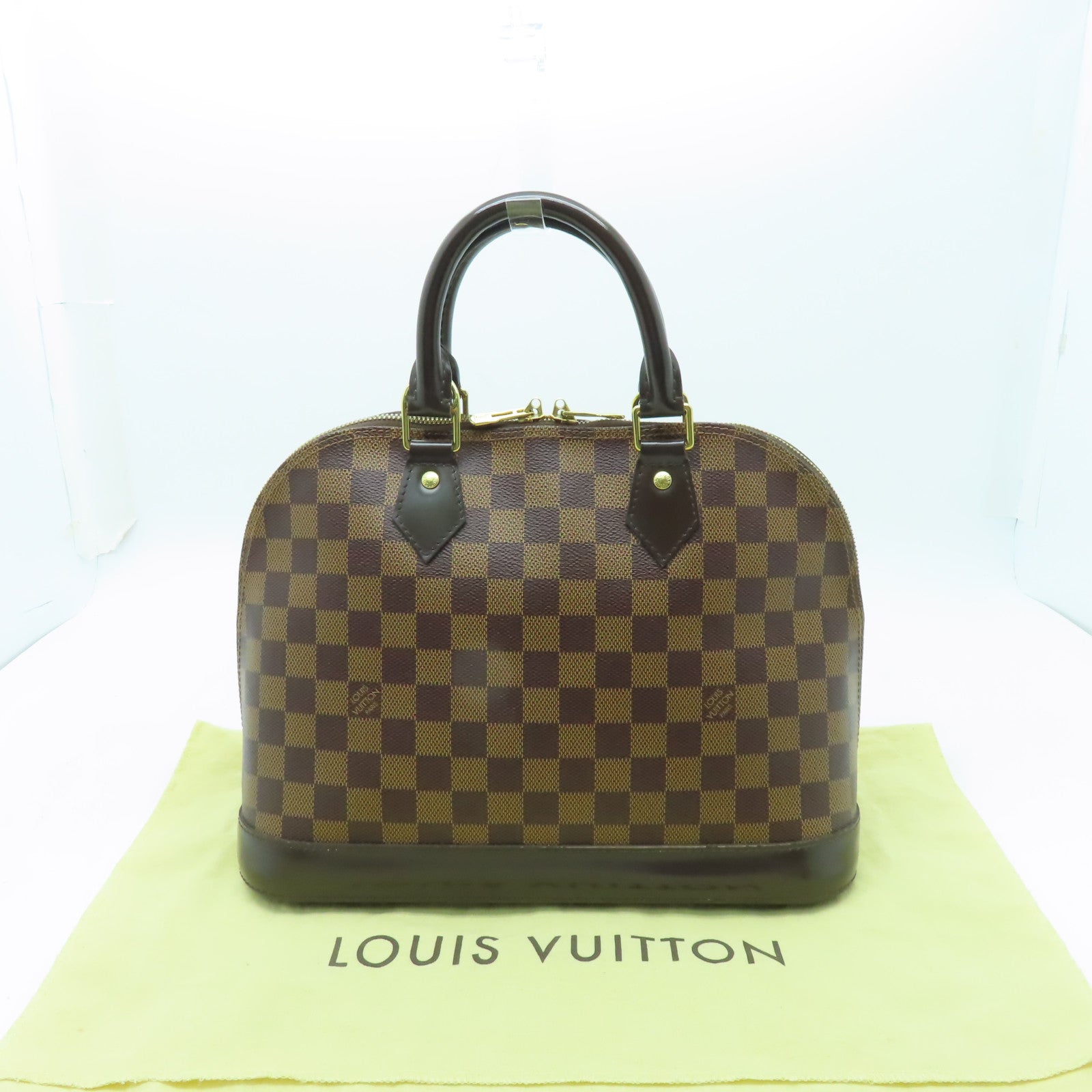 LOUIS VUITTON 【清倉大減價】Damier Alma PM金扣手挽袋啡色