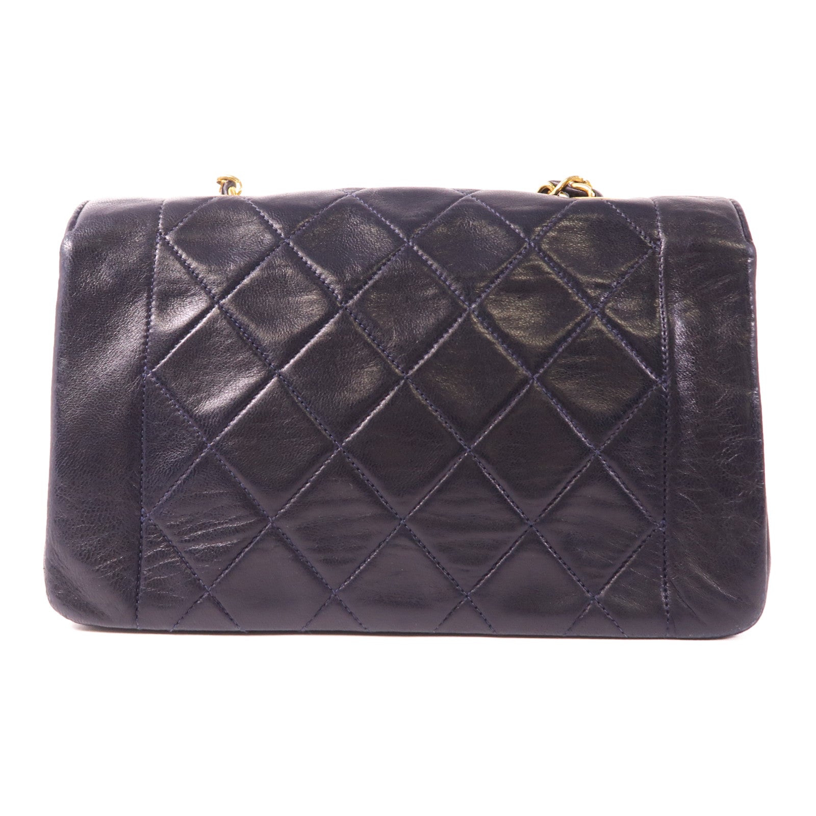 CHANEL 羊皮皮革Vintage Diana金扣鏈帶肩背袋