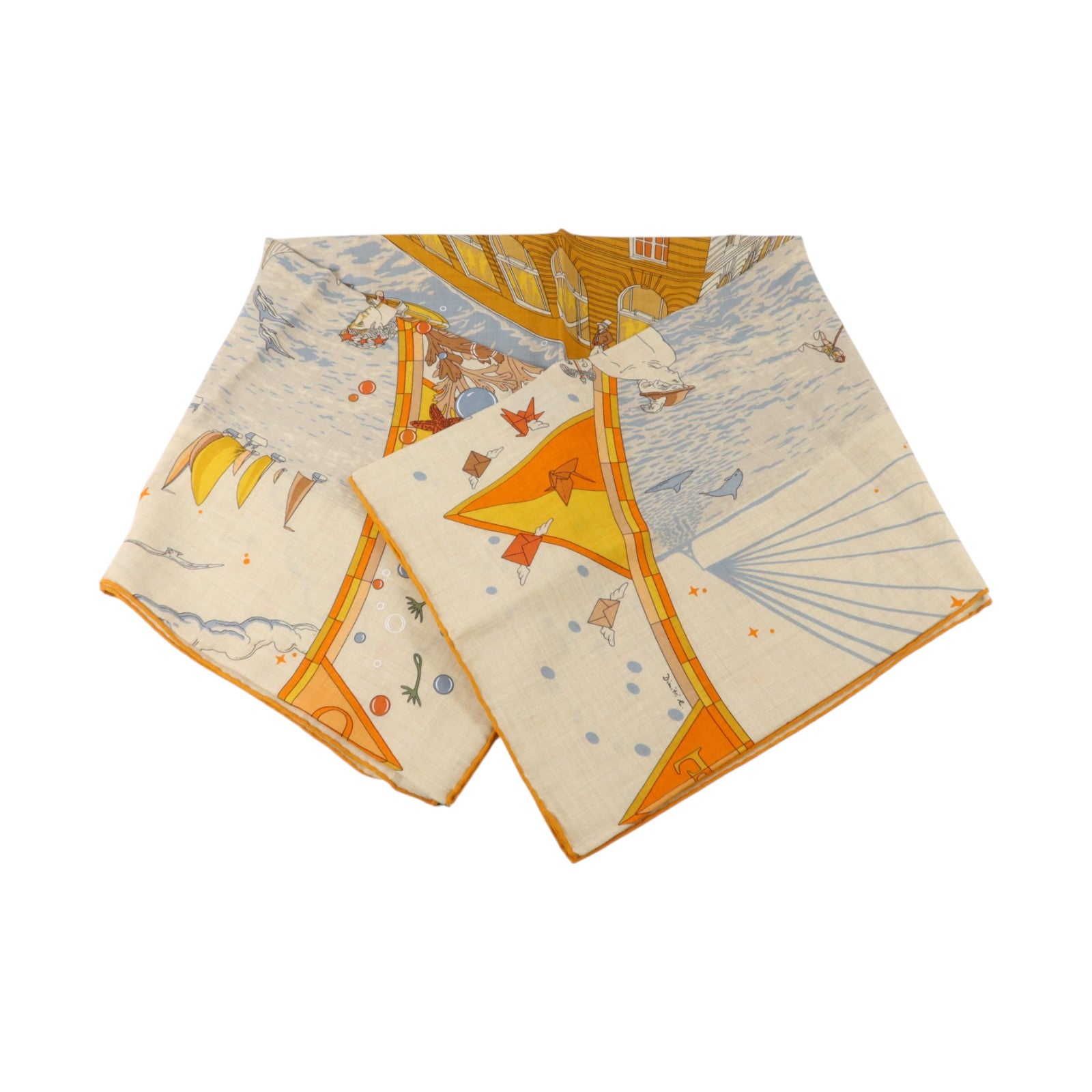 HERMES 羊絨/絲質Scarf 140X140絲巾