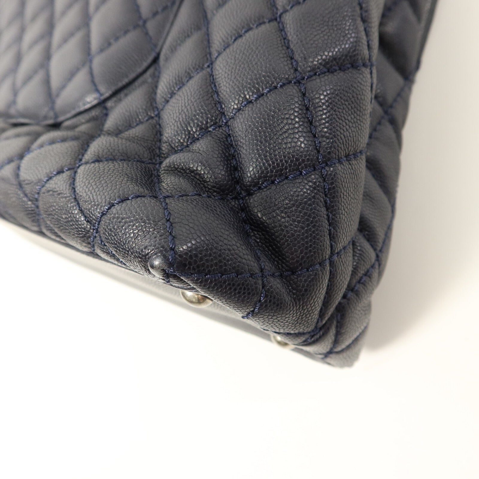 CHANEL 牛皮皮革Coco Handle Large鏈帶手挽肩背兩用袋