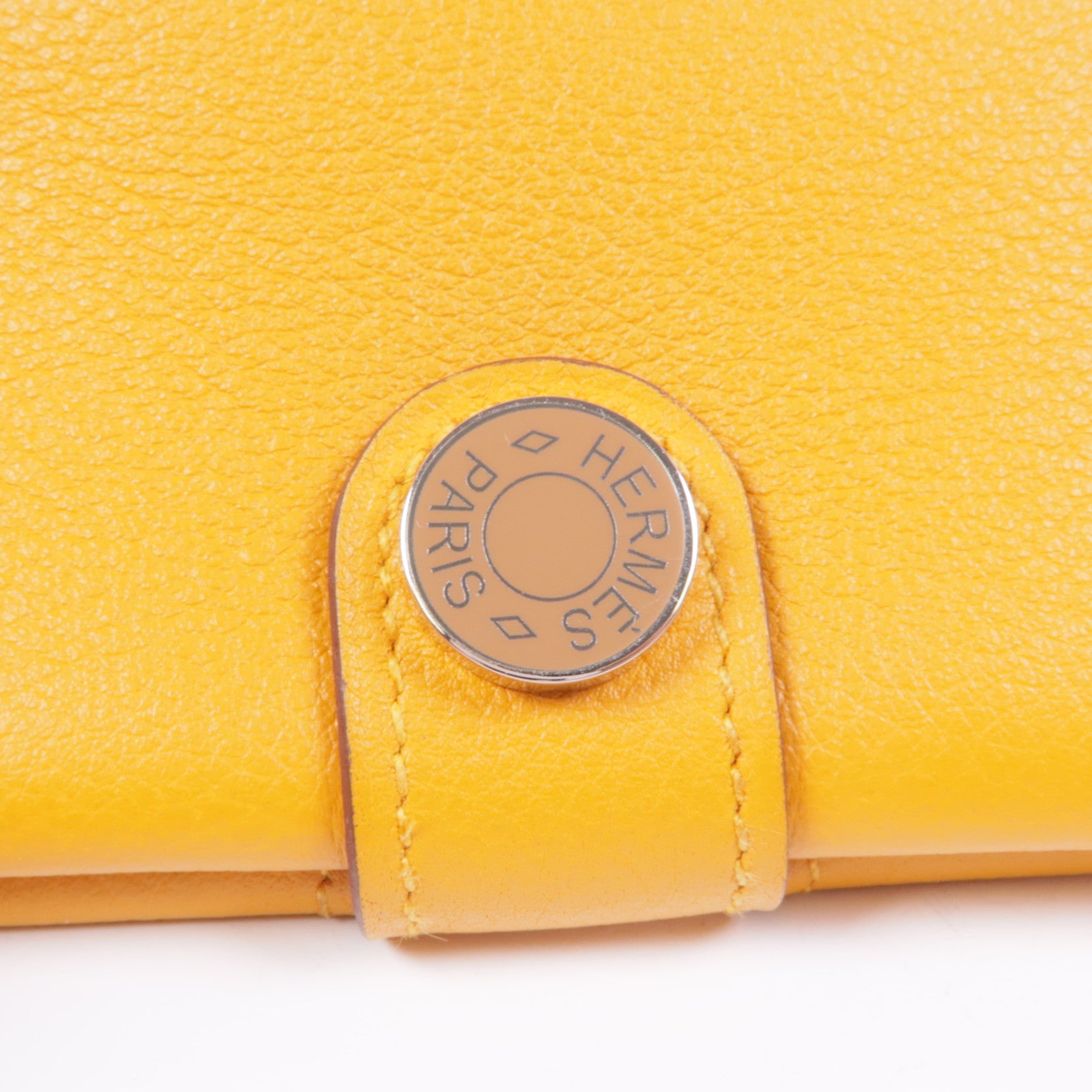 HERMES Evercolor皮革R.M.S Card Holder卡片套Apricot/Gold