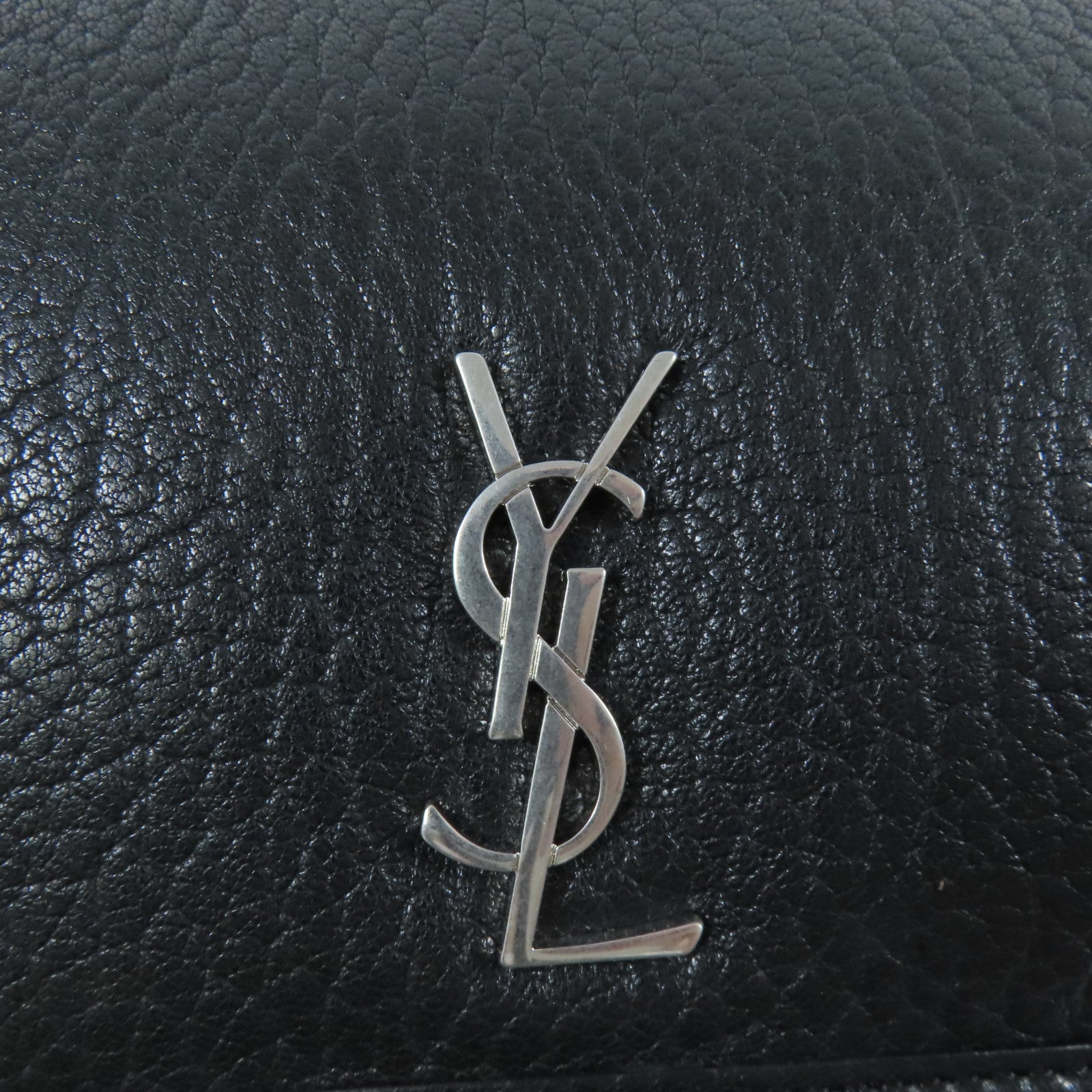 SAINT LAURENT 【激減優惠】羊皮皮革Niki Messenger Bag銀扣肩背袋
