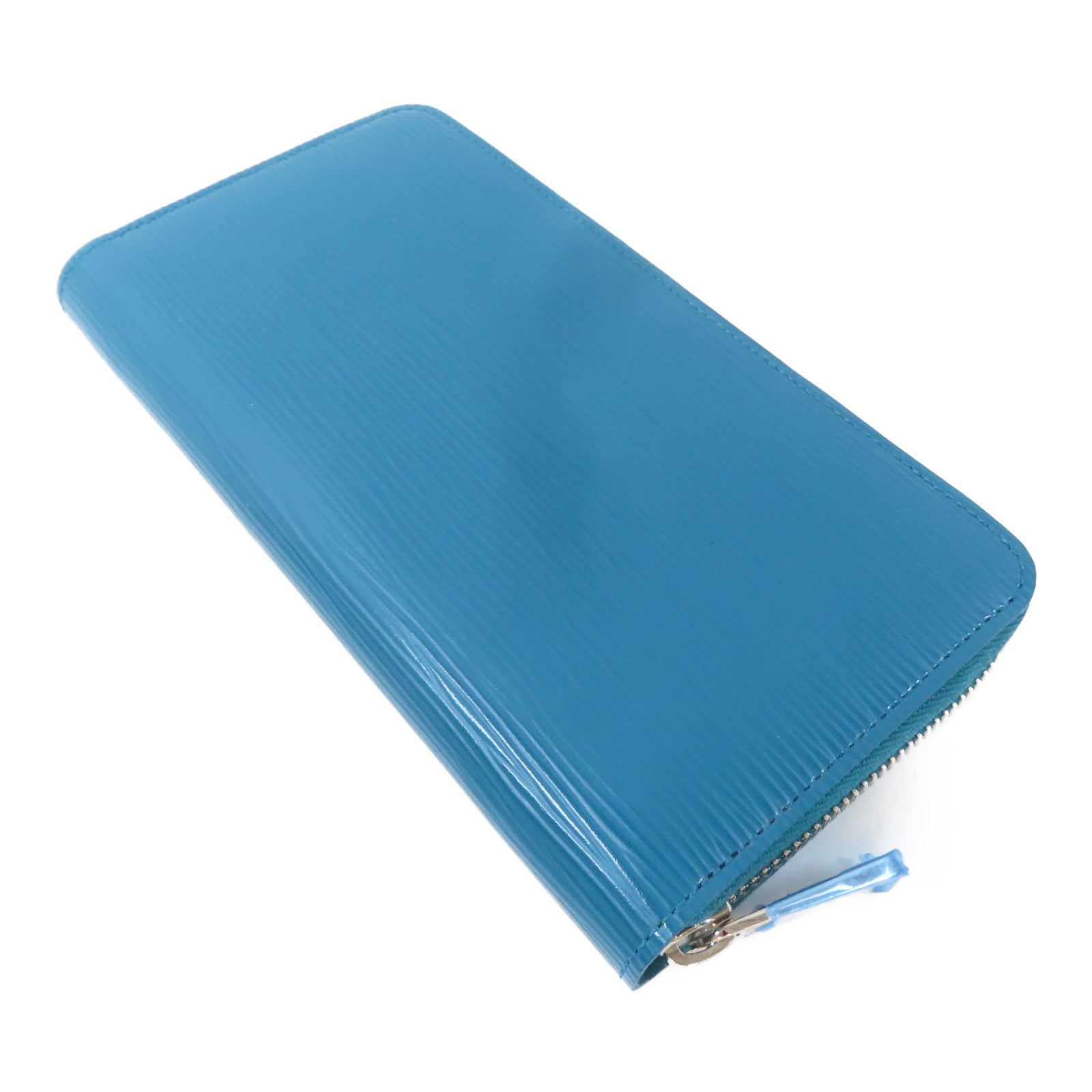 LOUIS VUITTON Epi Long Round Wallet銀扣長錢包綠松石色