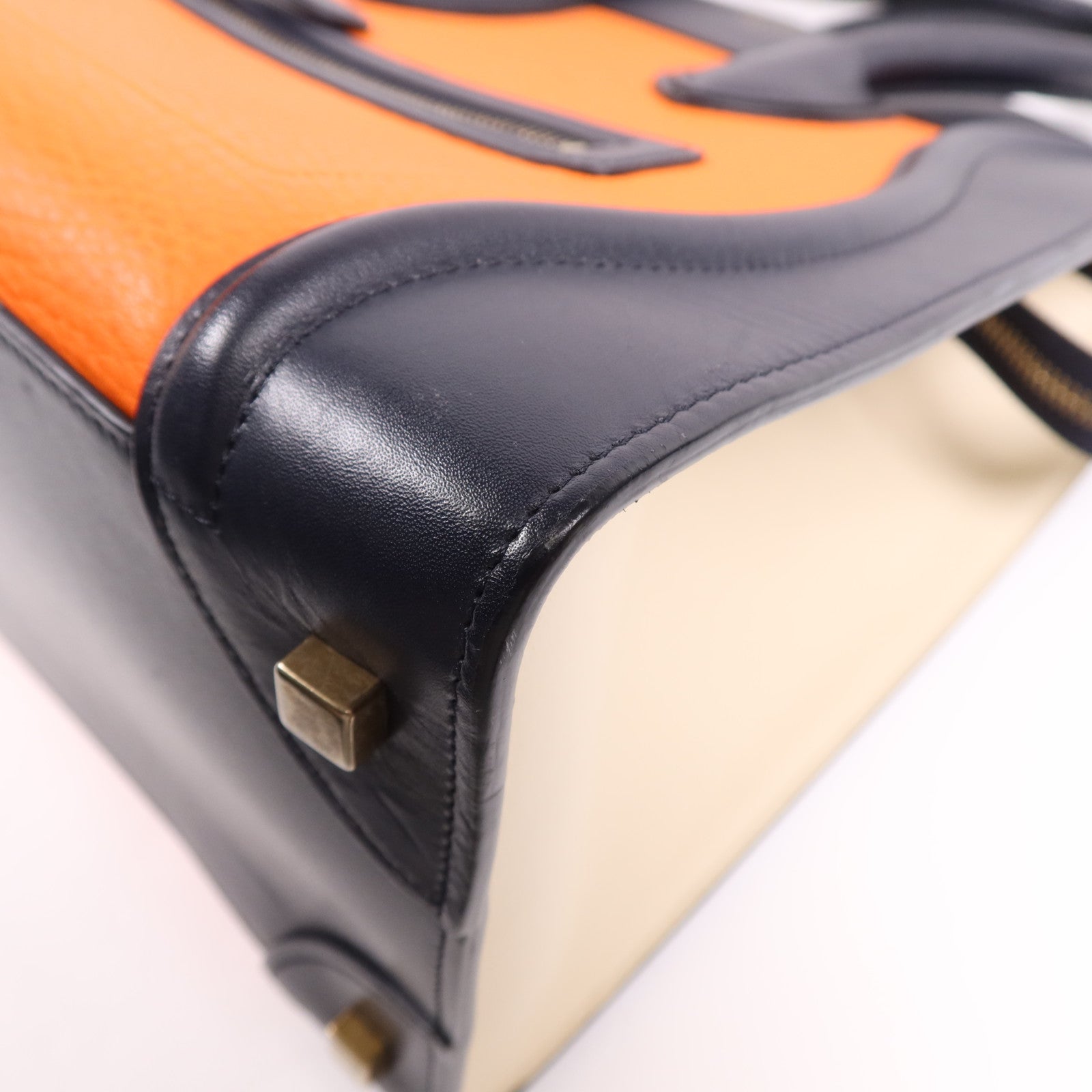 CELINE 牛皮皮革Mini Luggage手挽袋