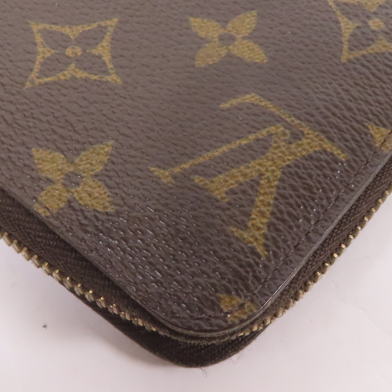 LOUIS VUITTON LV GHW Zipper Long Wallet M42616 Monogram Brown