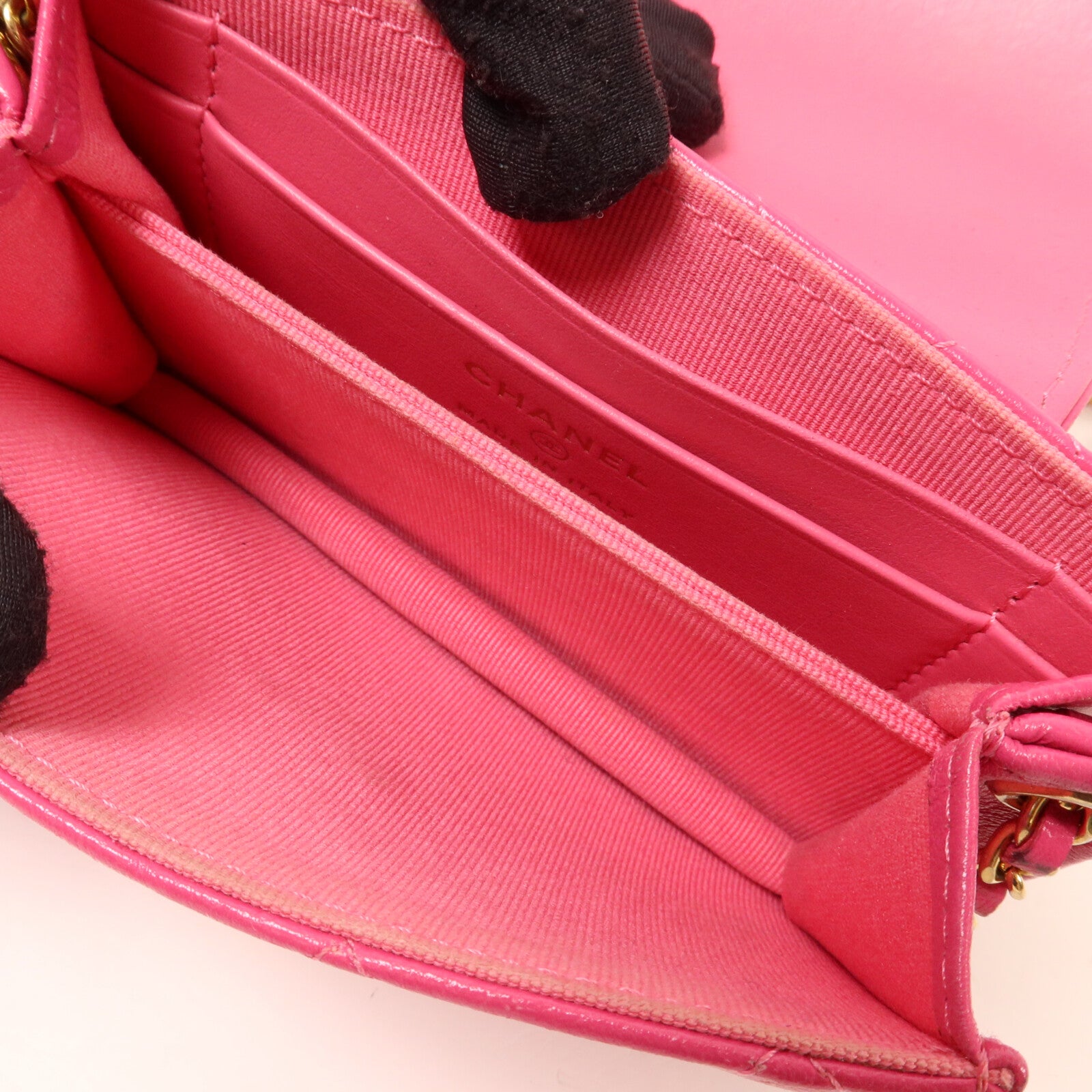 CHANEL 牛皮皮革Card Holder Chain鏈帶肩背袋