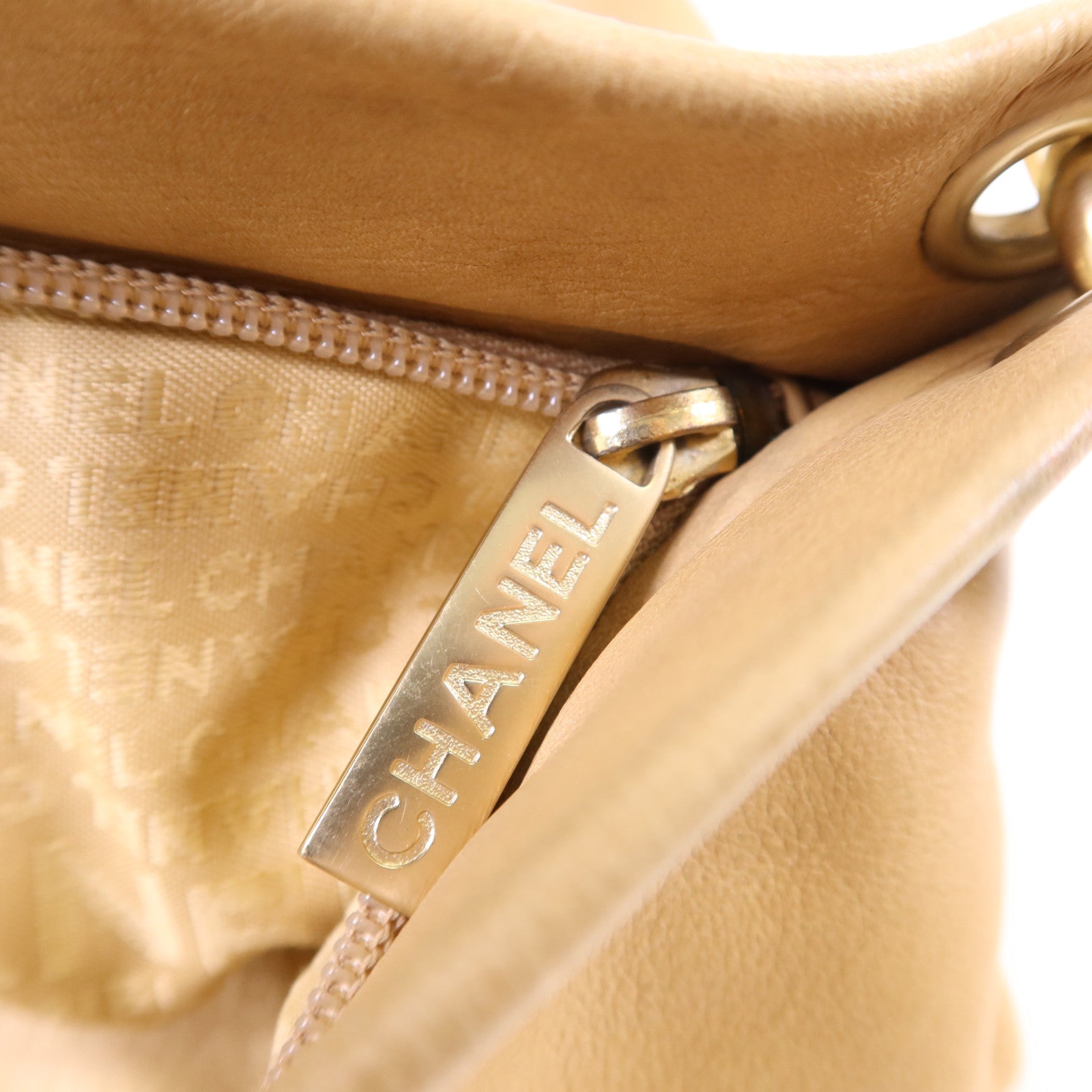 CHANEL 羊皮皮革Handbag金扣手挽袋