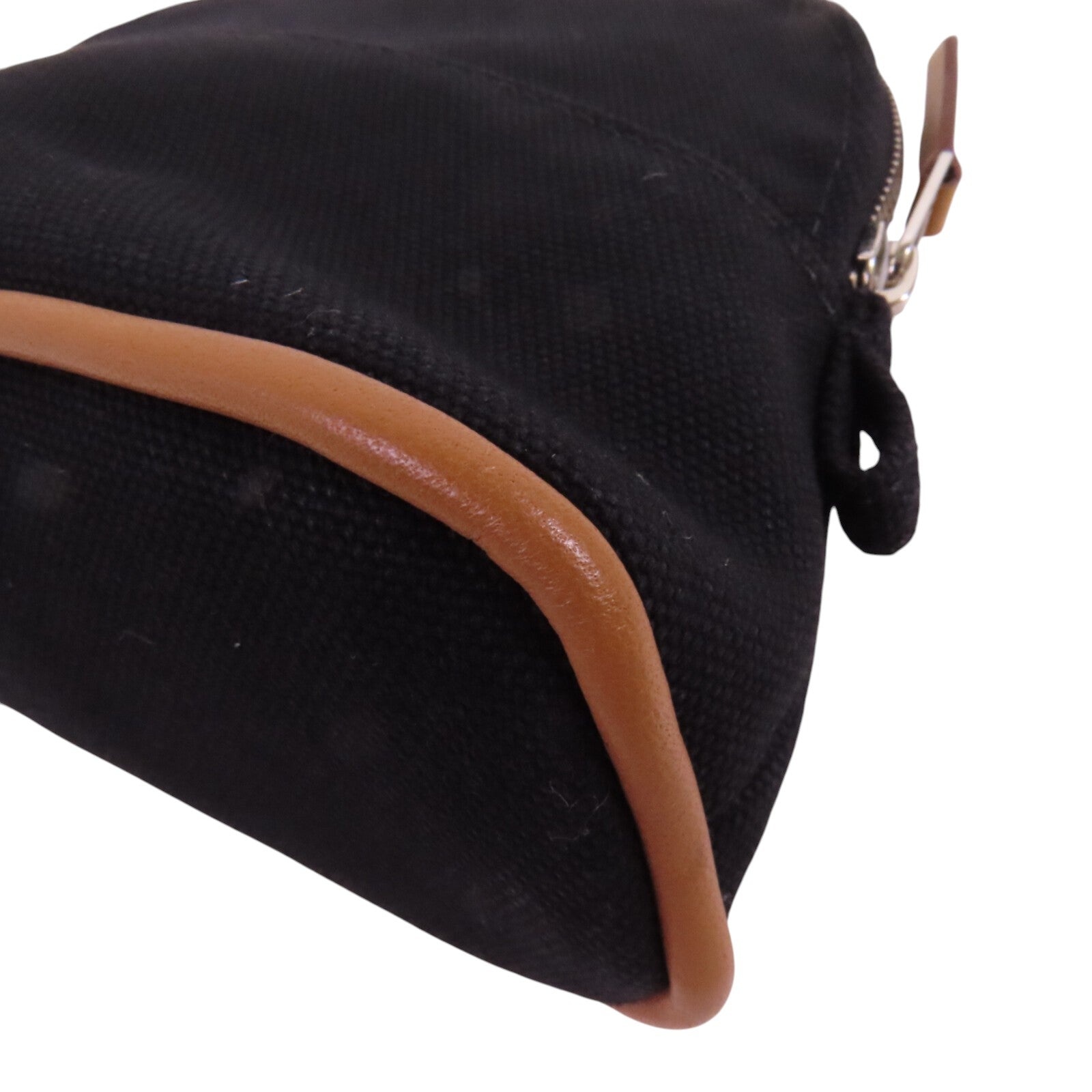 HERMES 帆布Bolide Mini Pouch銀扣手拿包