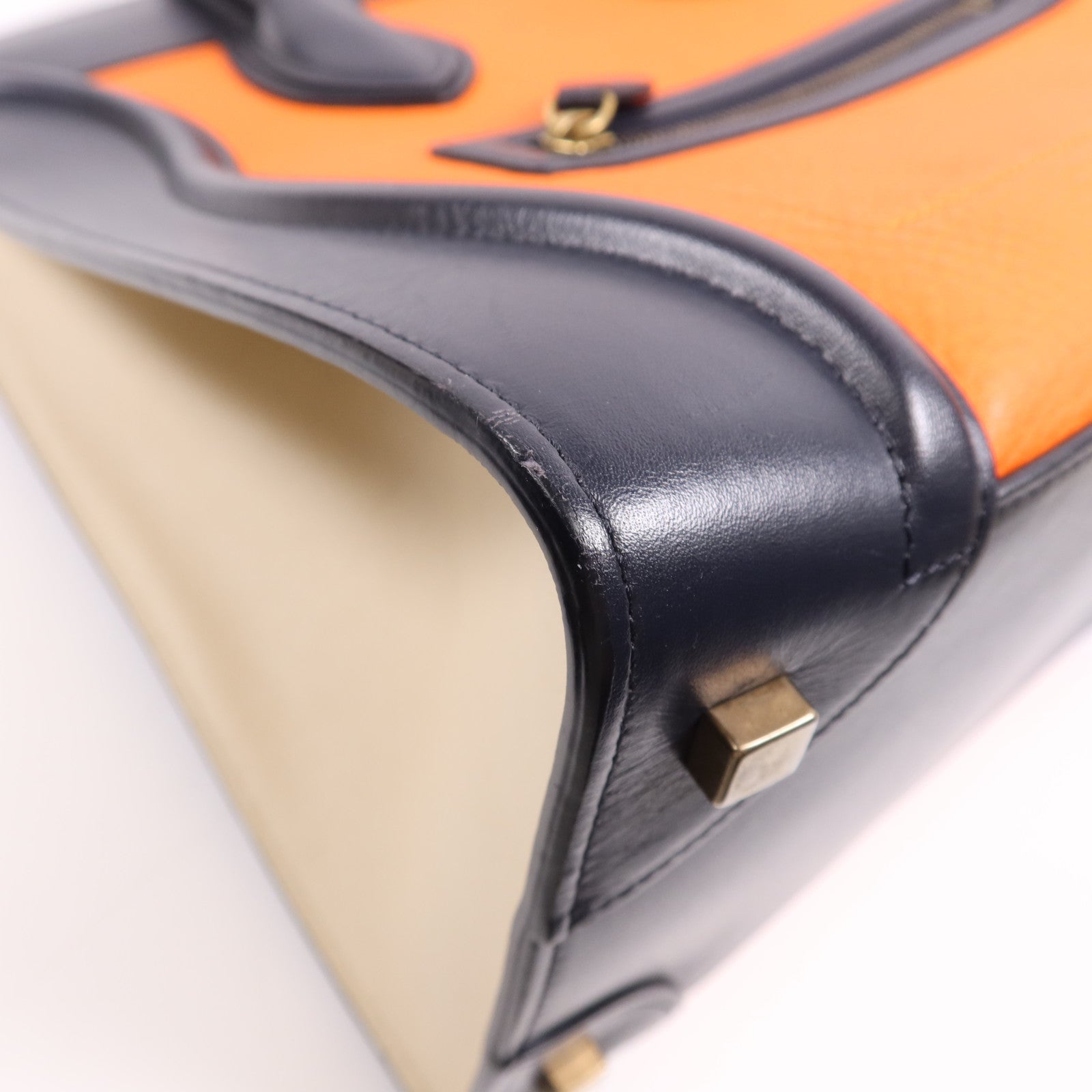 CELINE 牛皮皮革Mini Luggage手挽袋