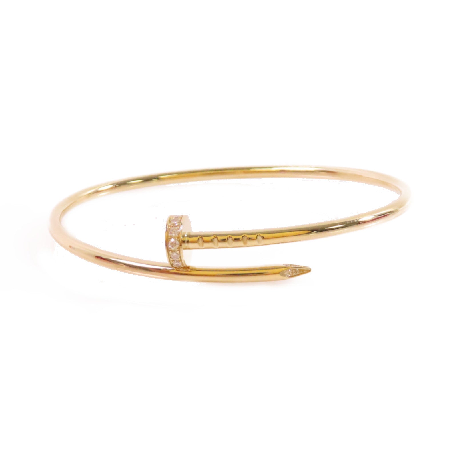 CARTIER 18K黃金Juste Un Clou Bracelet Diamond手鏈