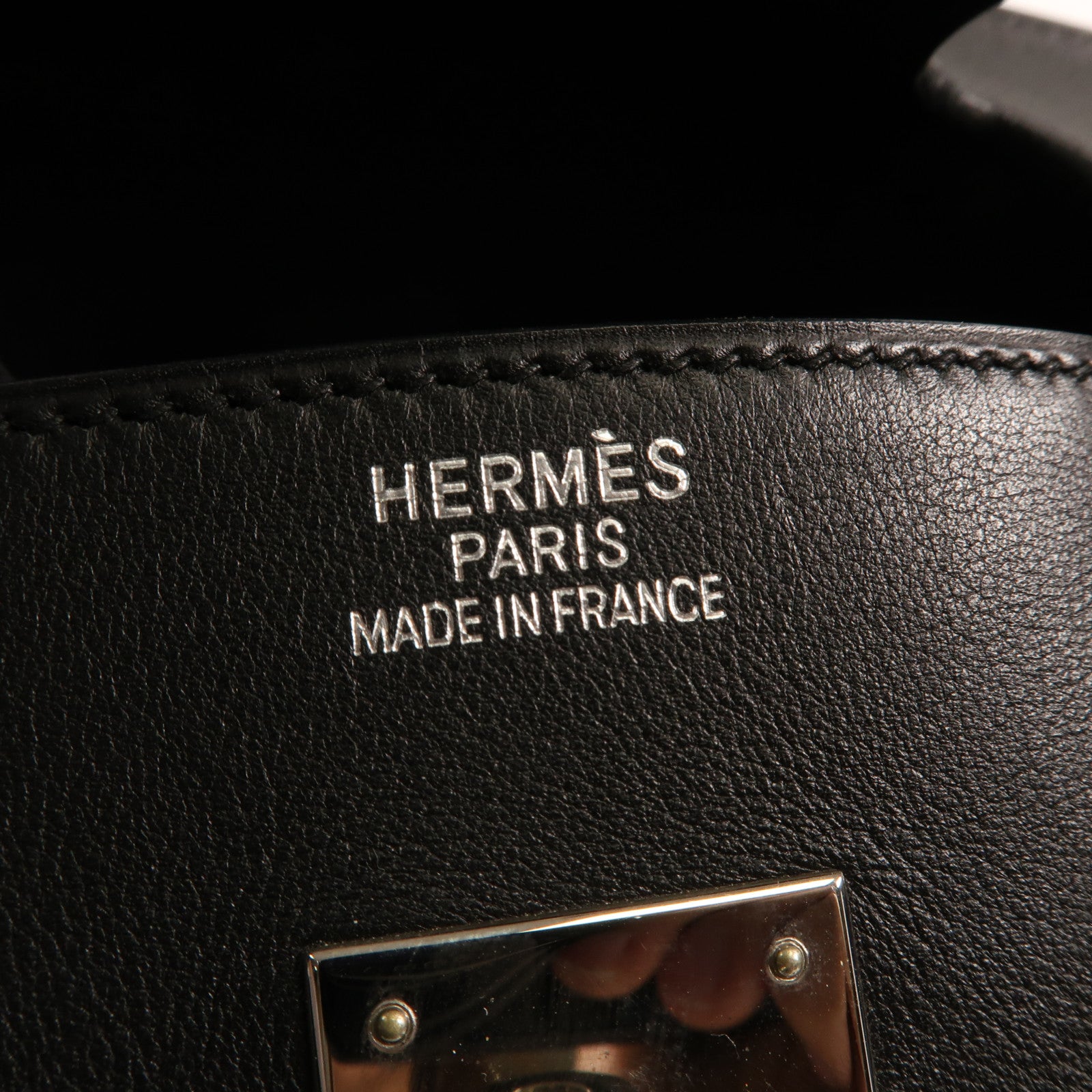 HERMES Swift皮革Birkin 35銀扣手挽袋Noir Black