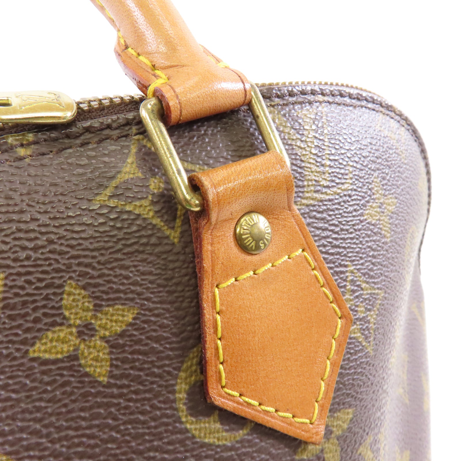 LOUIS VUITTON Monogram Alma PM金扣手挽袋啡色