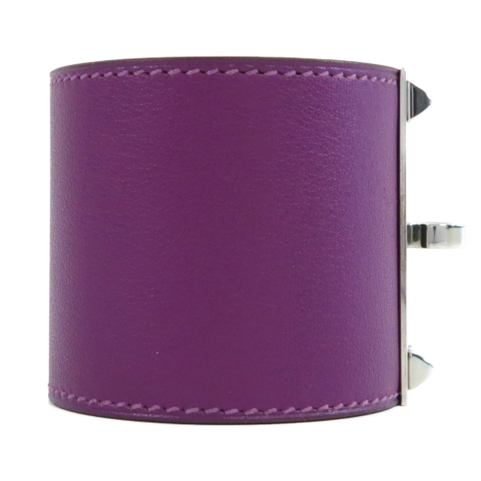 HERMES 【激減優惠】Swift皮革Kelly Dog Extremes Bracelet銀扣手鐲海葵紫色