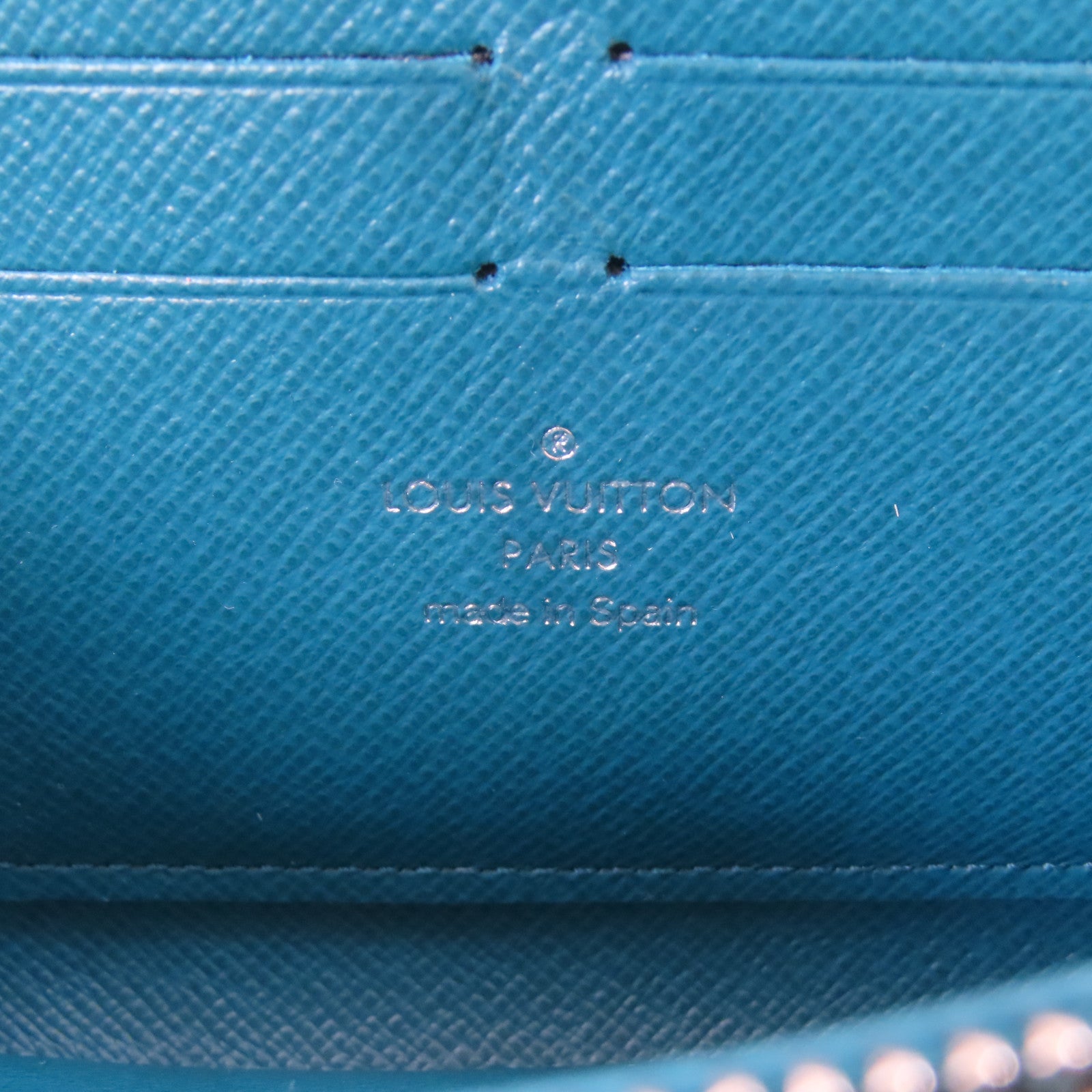 LOUIS VUITTON Epi Long Round Wallet銀扣長錢包綠松石色