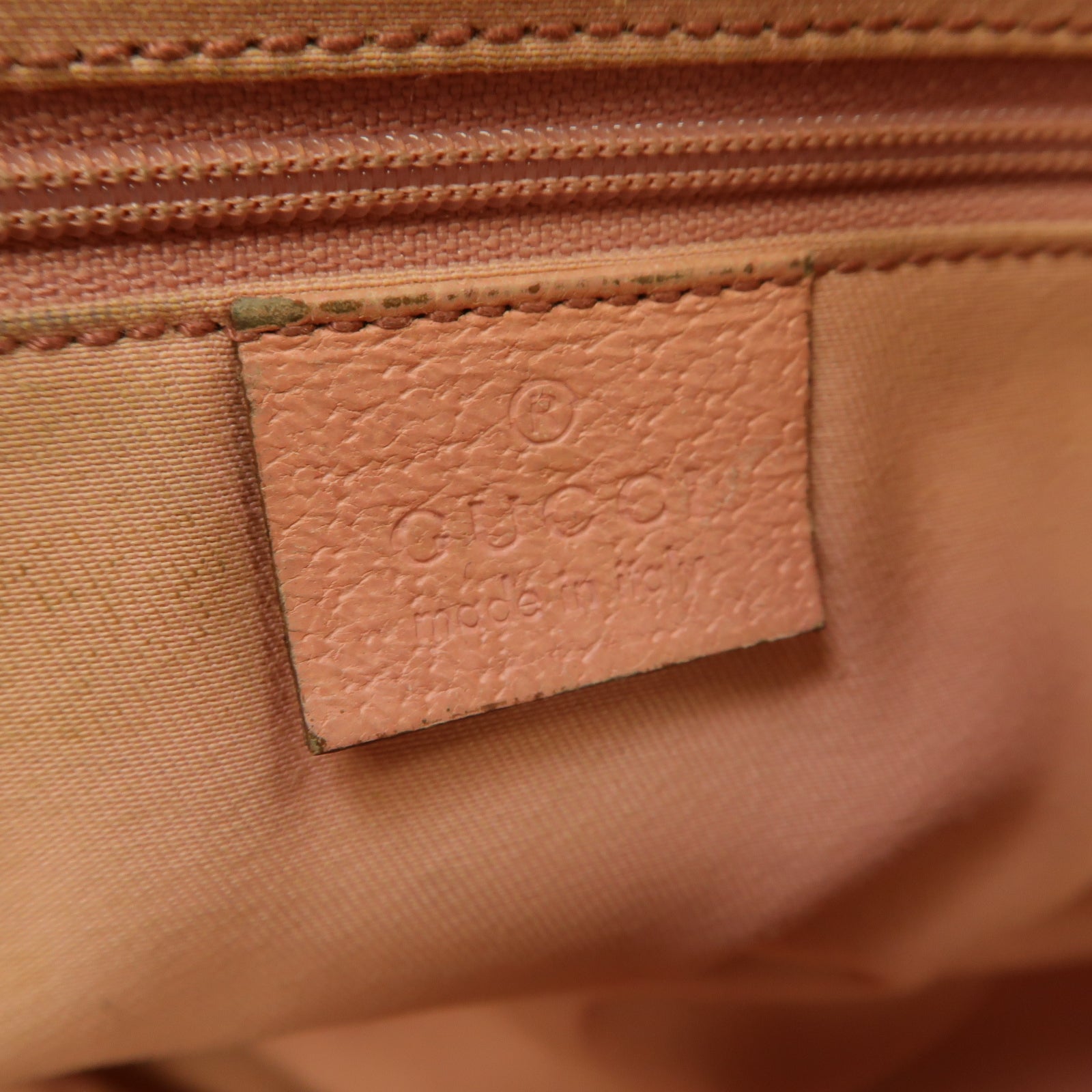 GUCCI 【激減優惠】帆布Shoulder Bag金扣肩背袋啡色/粉紅色