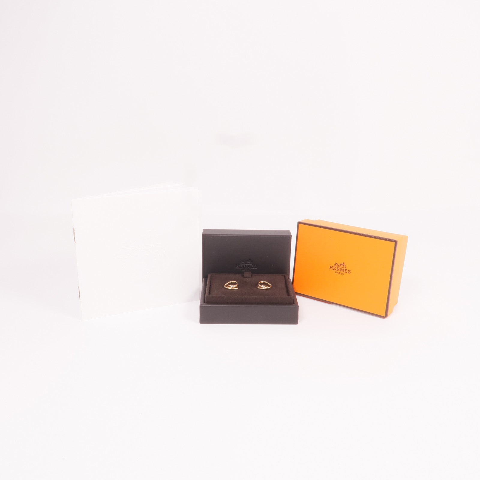HERMES 18K玫瑰金Vertige Coeur Earrings鑽石耳環