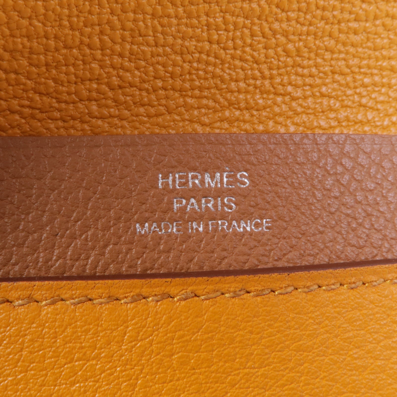 HERMES Evercolor皮革R.M.S Card Holder卡片套Apricot/Gold