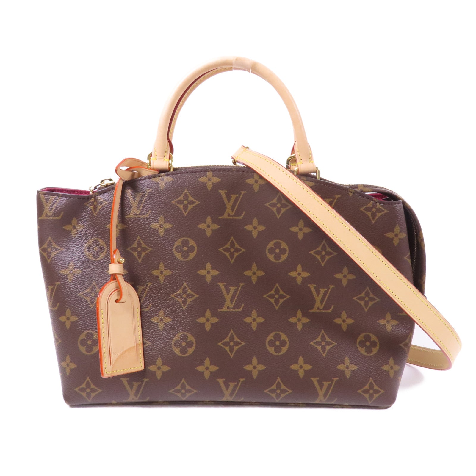 LOUIS VUITTON Monogram Petit Palais金扣手挽肩背兩用袋棕色