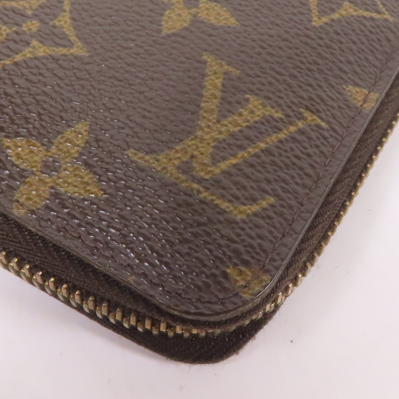 LOUIS VUITTON LV GHW Zipper Long Wallet M42616 Monogram Brown