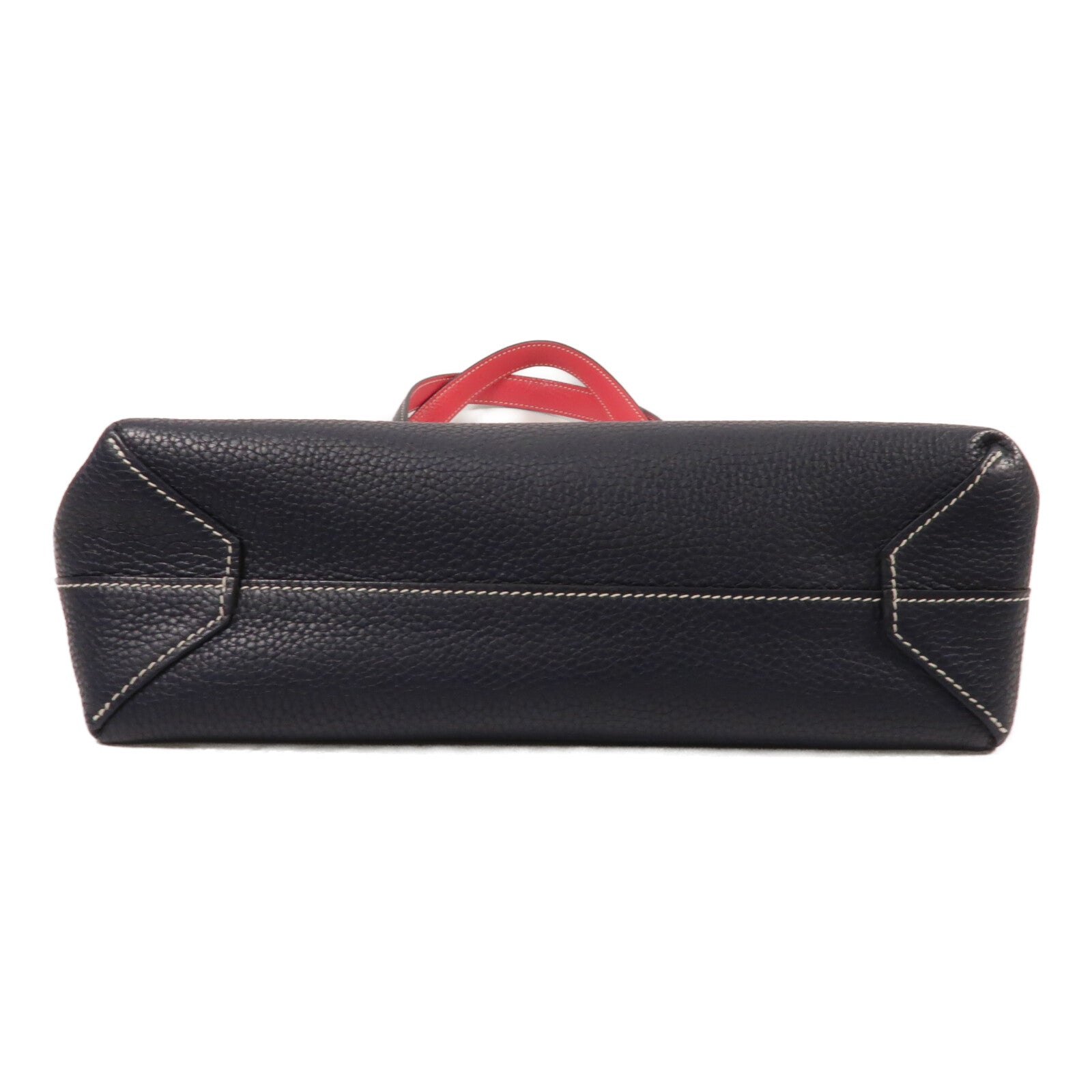 HERMES Clemence皮革Double Sens 28手挽袋Blue Nuit/Rose Extre