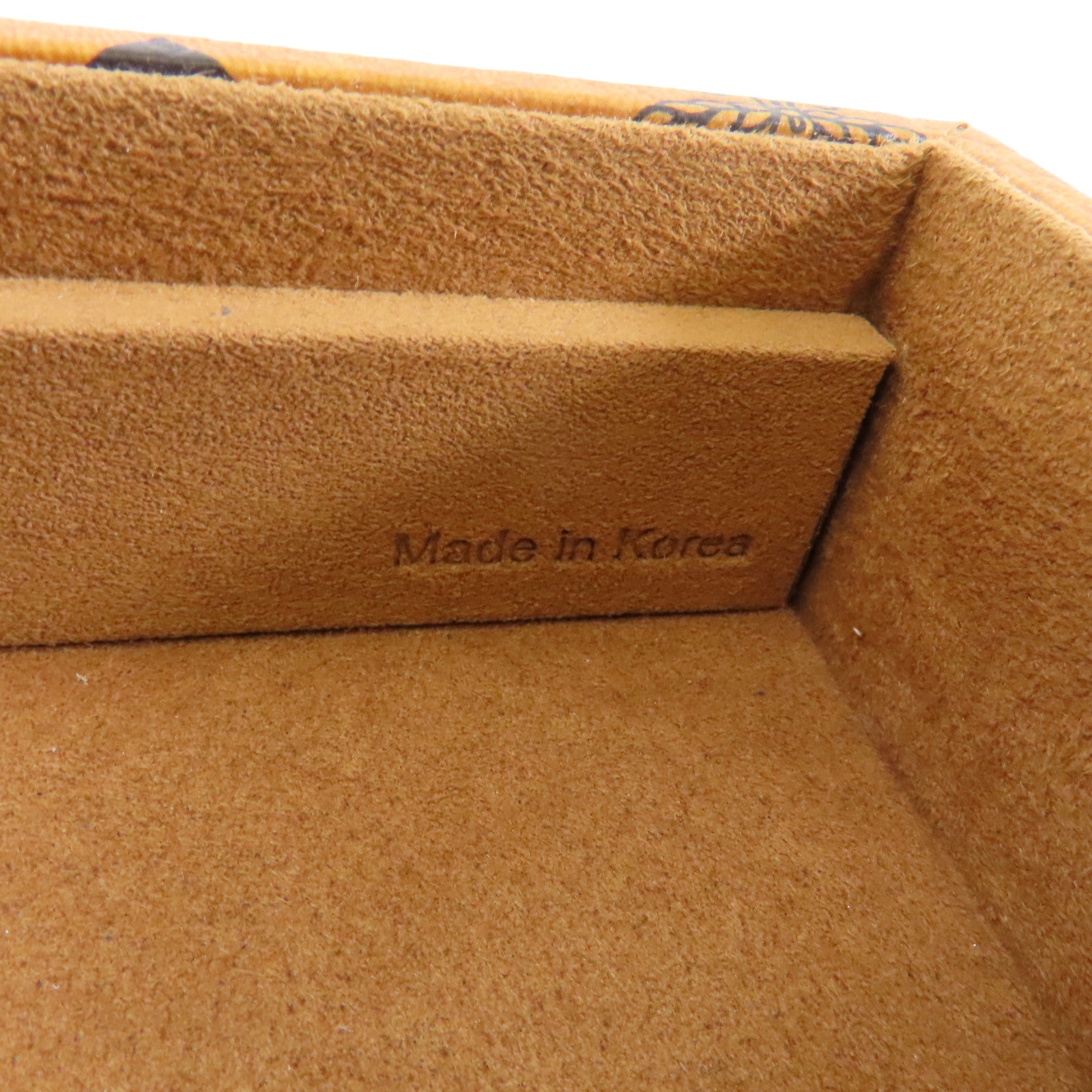 MCM 塗層帆布Jewelry Box金扣首飾盒啡色