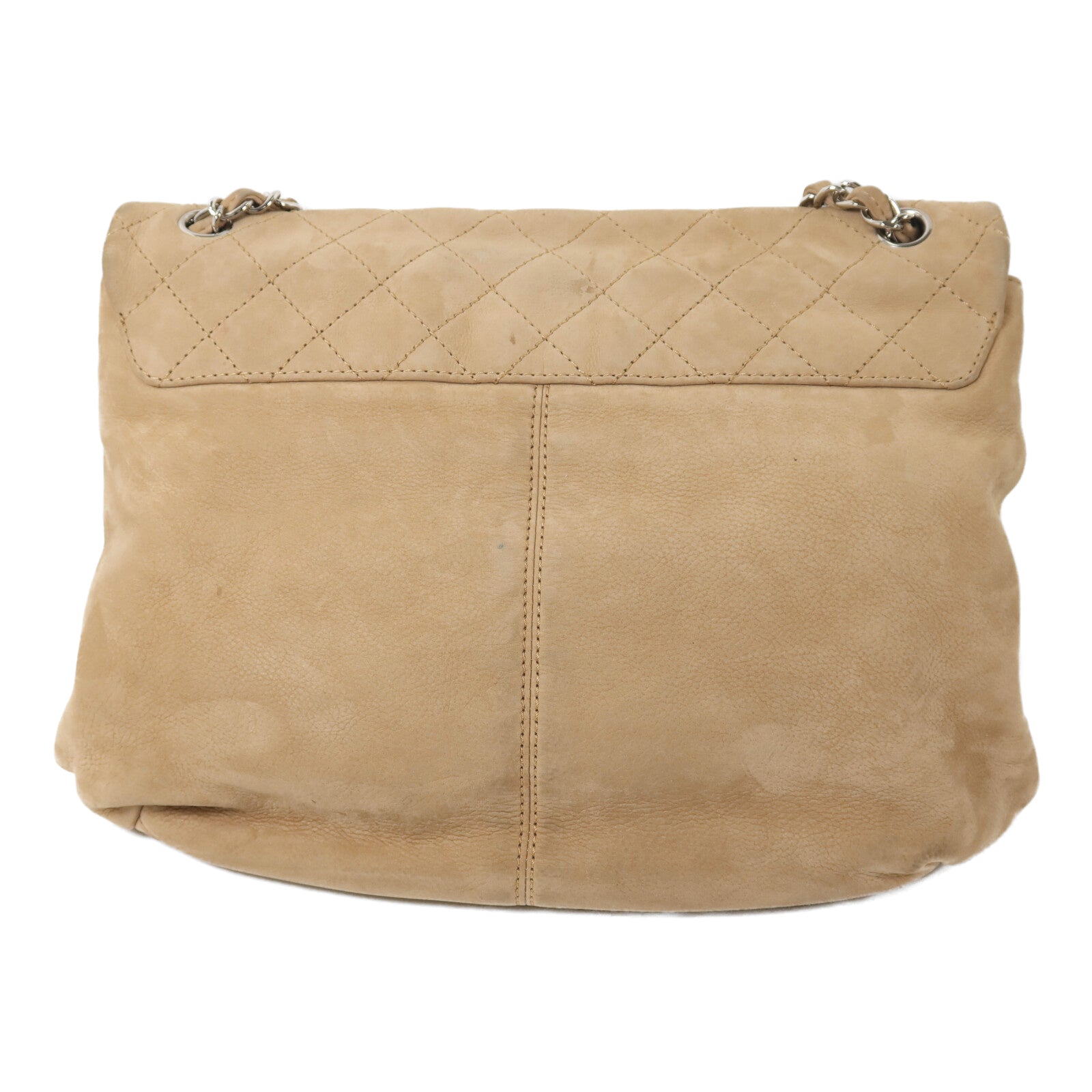 CHANEL Nubuck Seasonal Flap Bag銀扣鏈帶肩背袋