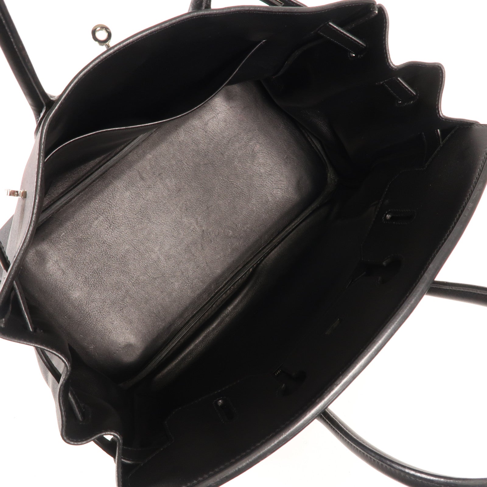 HERMES Swift皮革Birkin 35銀扣手挽袋Noir Black