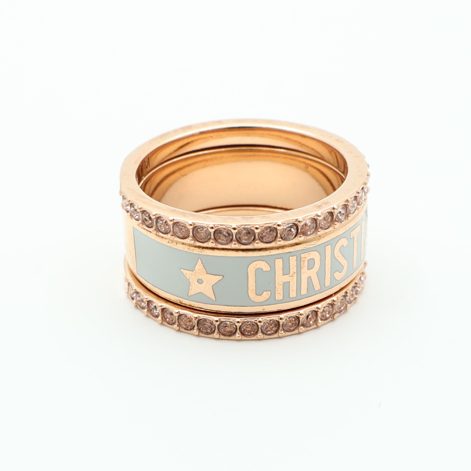 Dior 金屬Triple Ring戒指US#5.75