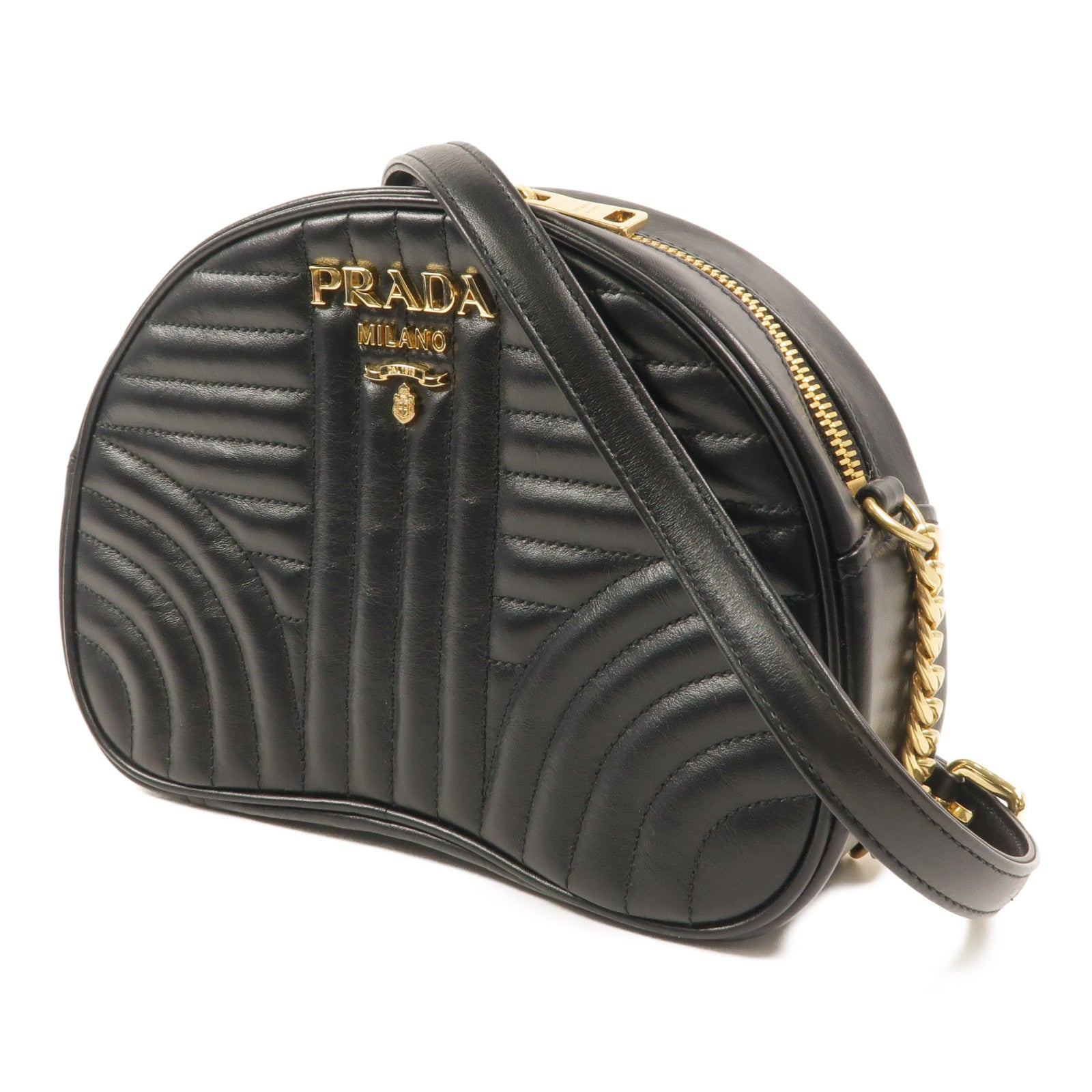 PRADA 牛皮皮革Diagramme鏈帶肩背袋