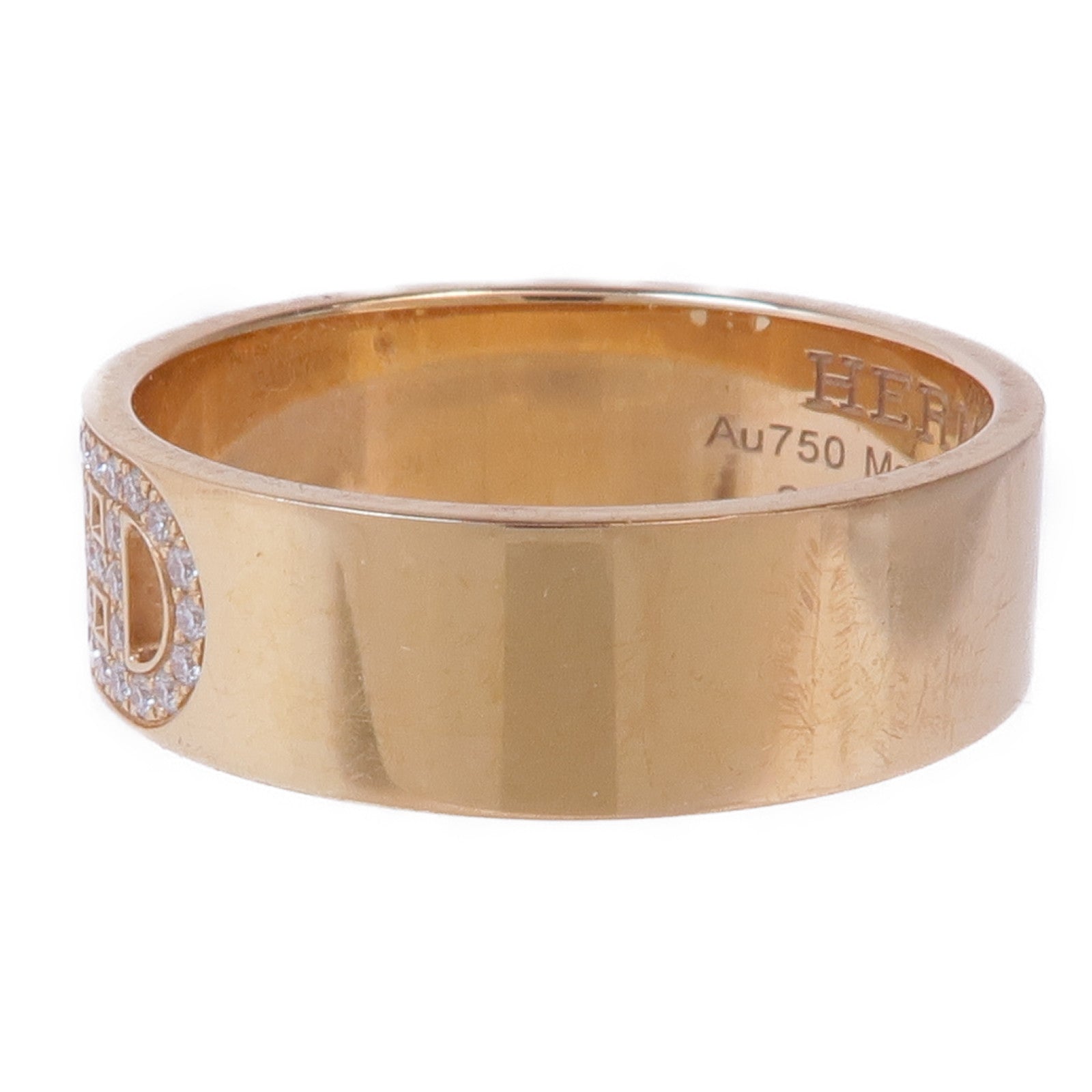 HERMES 18K玫瑰金d'ancre ring鑽石戒指Hermes#51/US#5.75