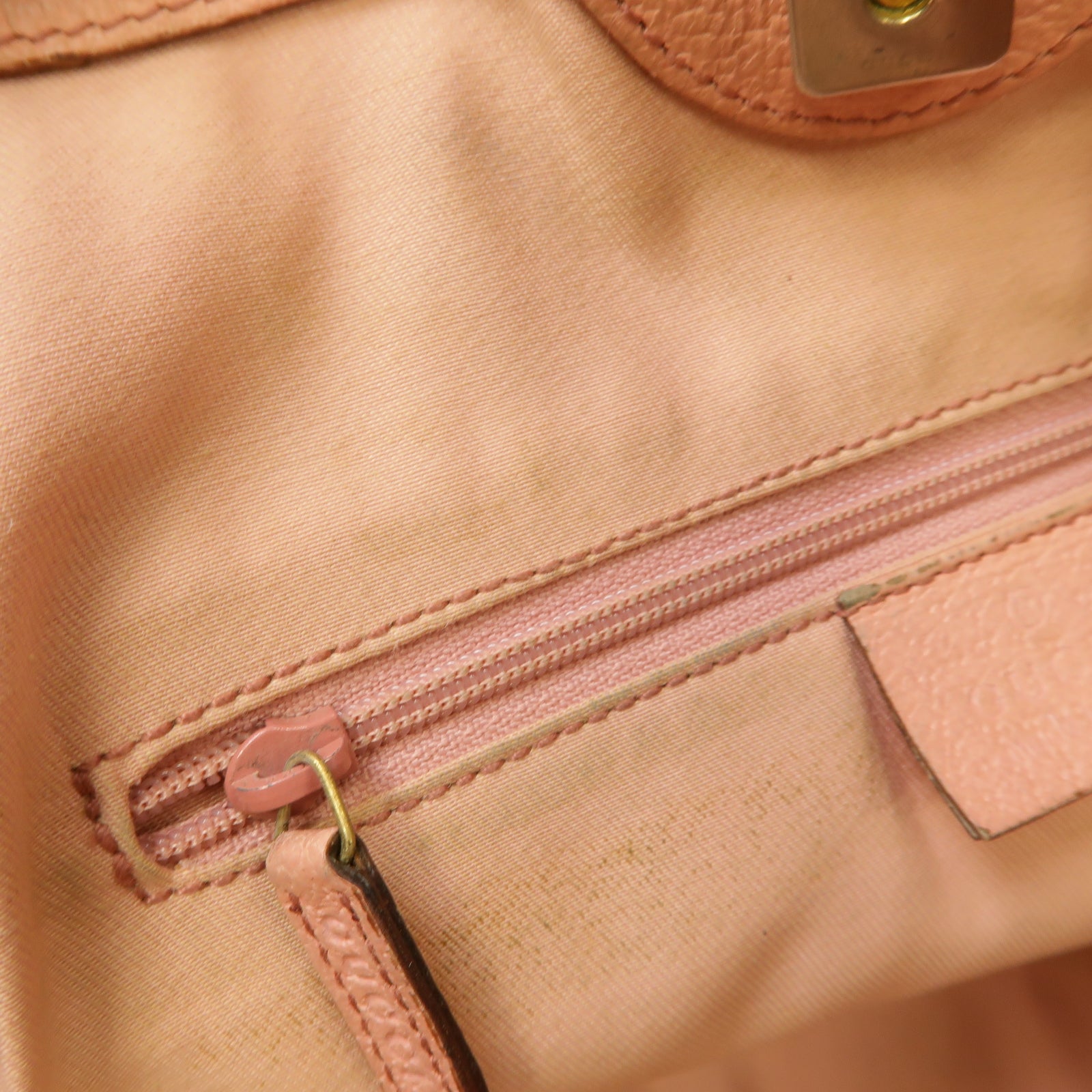 GUCCI 【激減優惠】帆布Shoulder Bag金扣肩背袋啡色/粉紅色