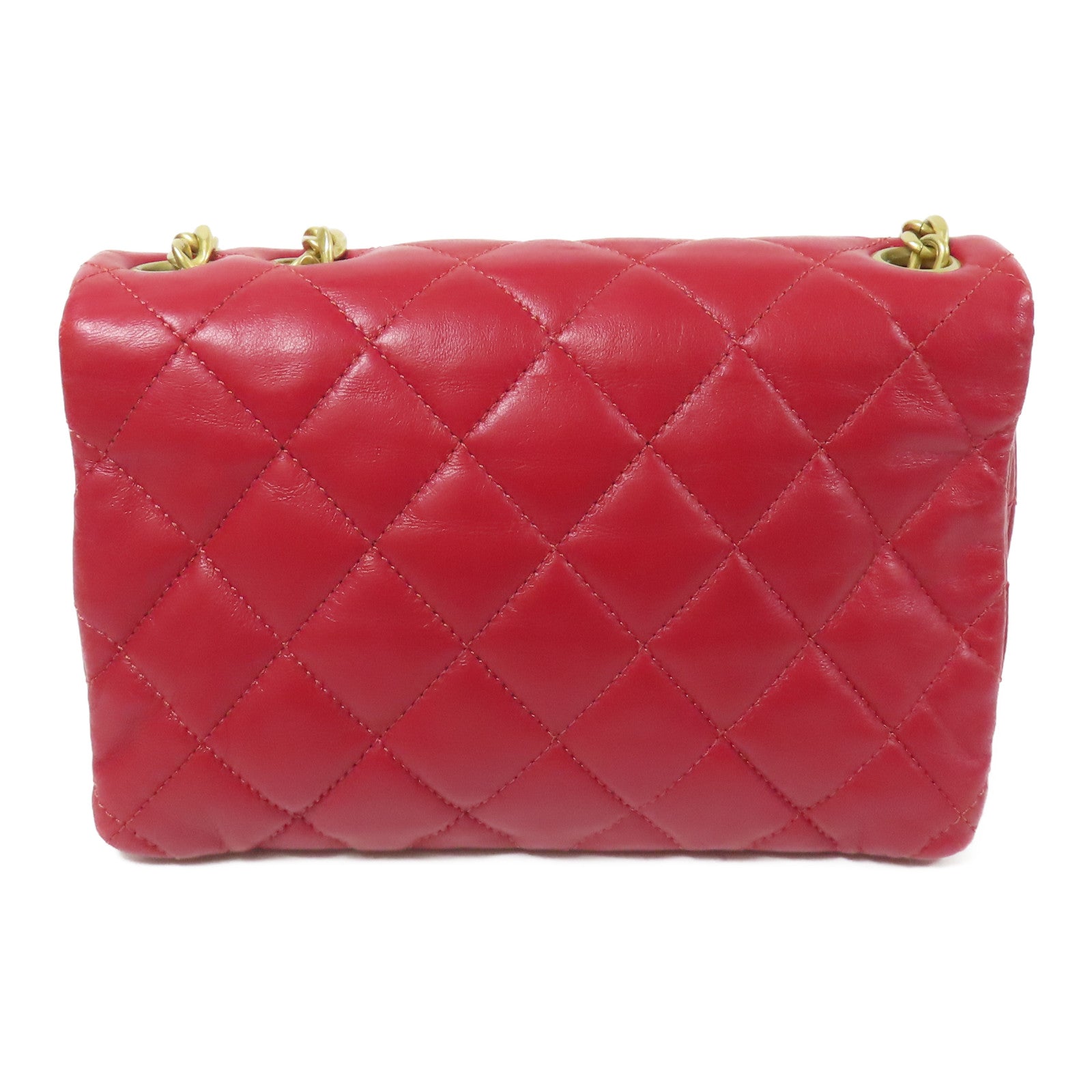 CHANEL 【激減優惠】羊皮皮革Chain Shoulder金扣肩背袋