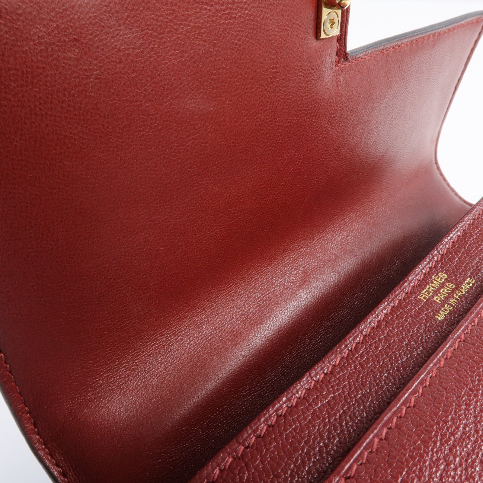 HERMES Chevre皮革Mini Verrou金扣鏈帶肩背袋Rough H