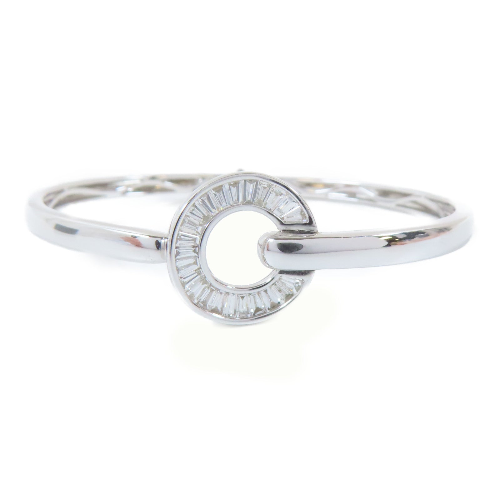 JEWELRY 18K白金Diamond Bangle 0.873ct鑽石手鐲#16.25cm
