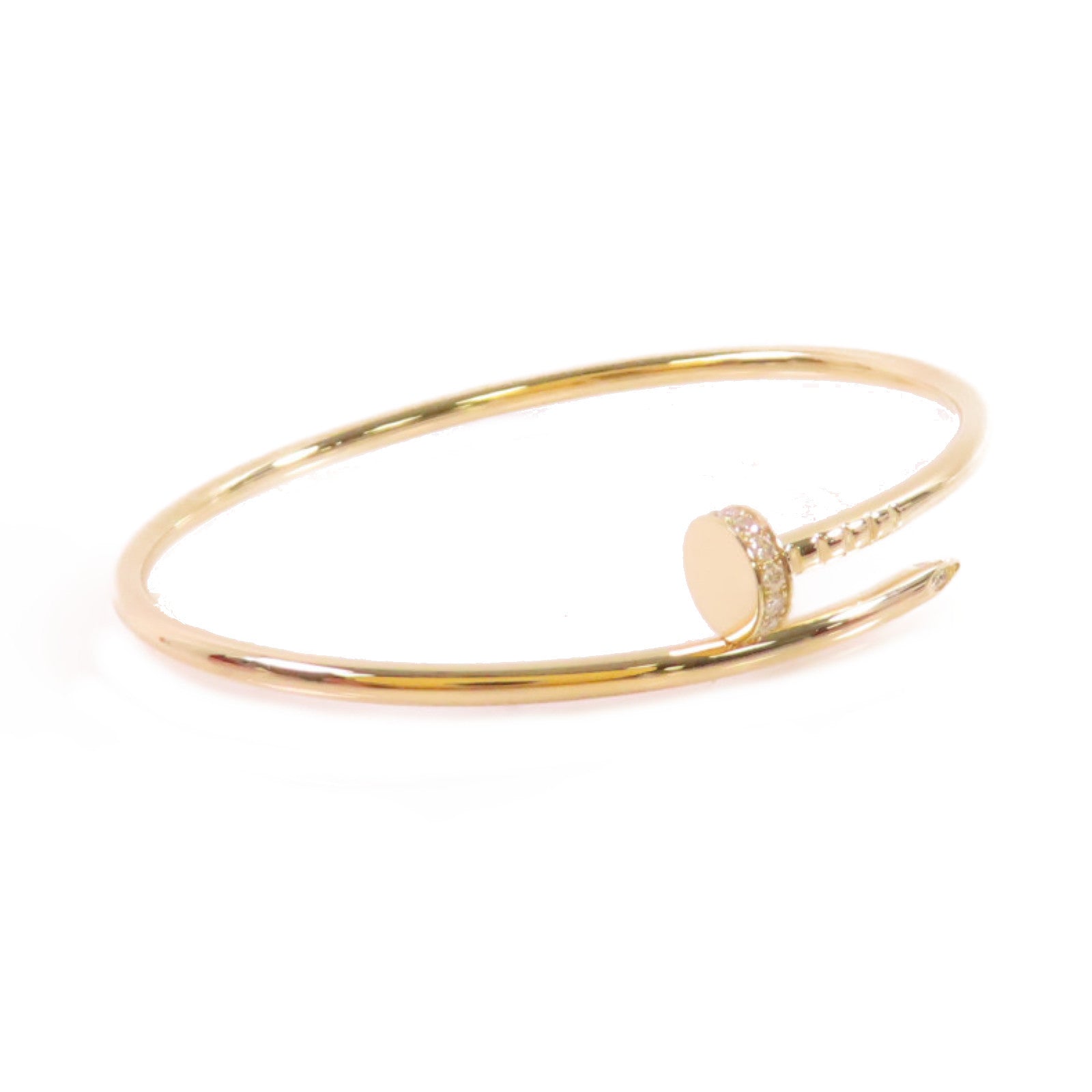 CARTIER 18K黃金Juste Un Clou Bracelet Diamond手鏈