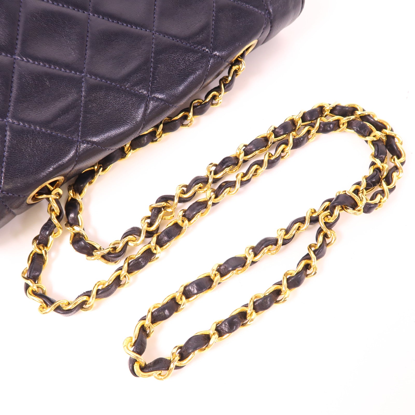 CHANEL 羊皮皮革Vintage Diana金扣鏈帶肩背袋