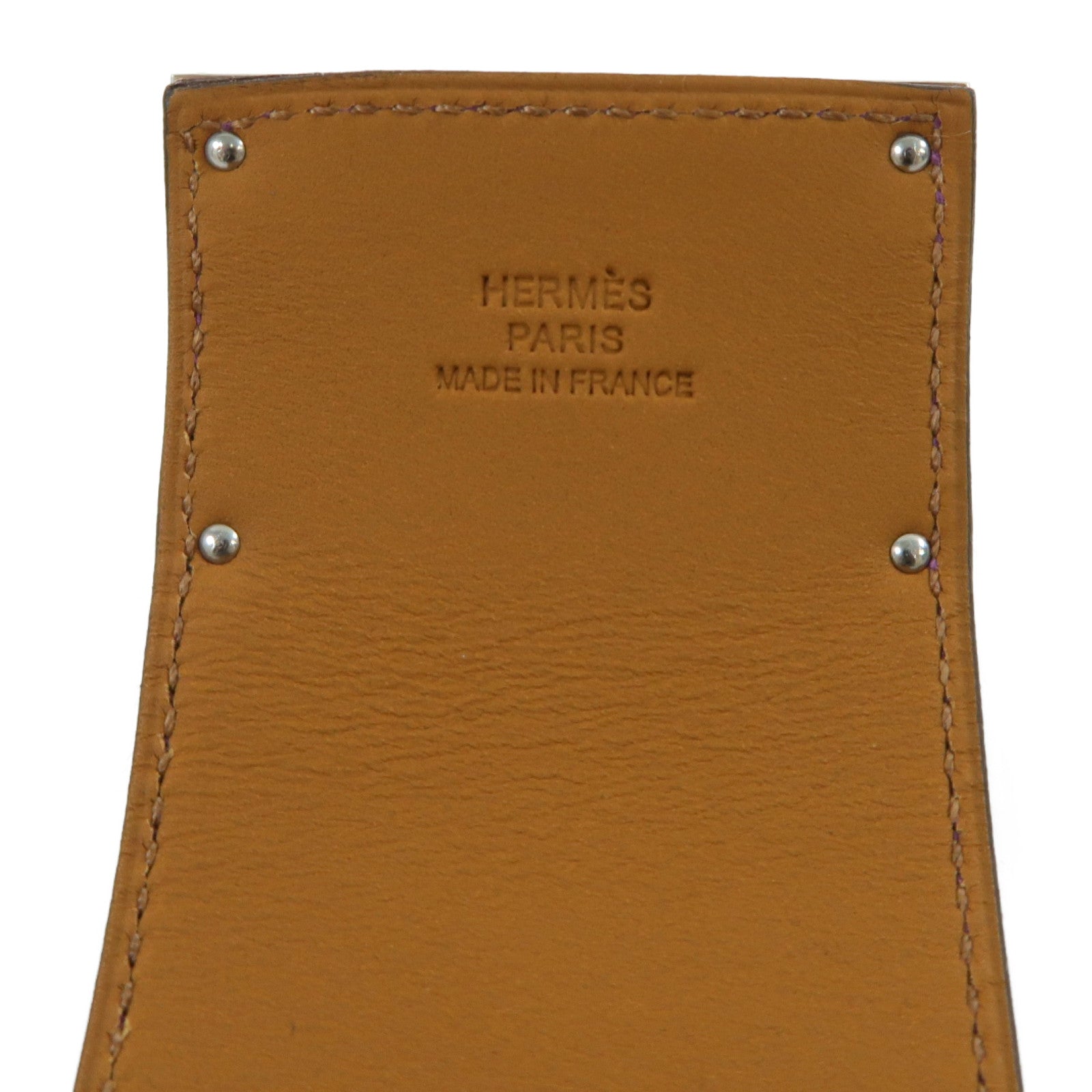 HERMES 【激減優惠】Swift皮革Kelly Dog Extremes Bracelet銀扣手鐲海葵紫色