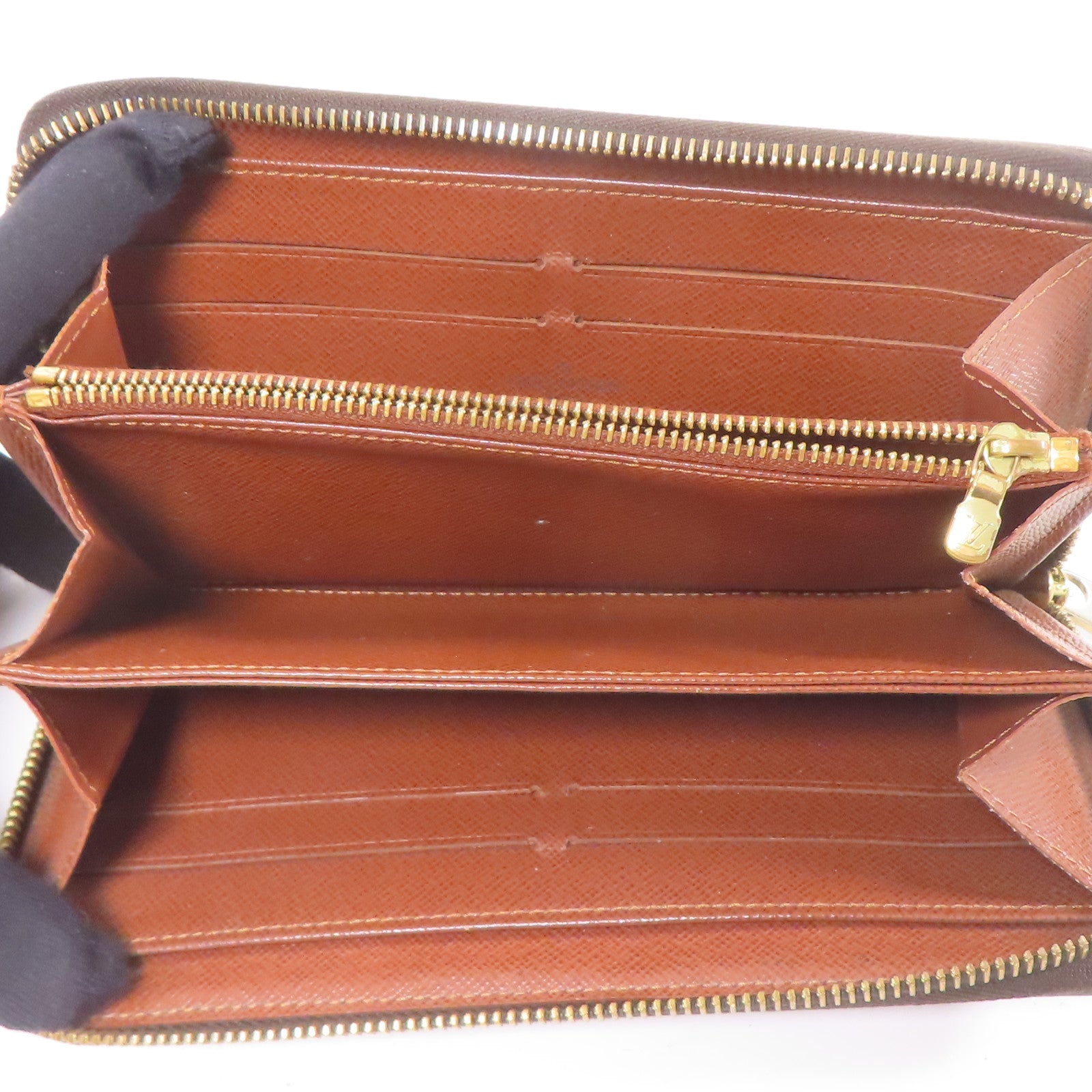 LOUIS VUITTON LV GHW Zipper Long Wallet M42616 Monogram Brown
