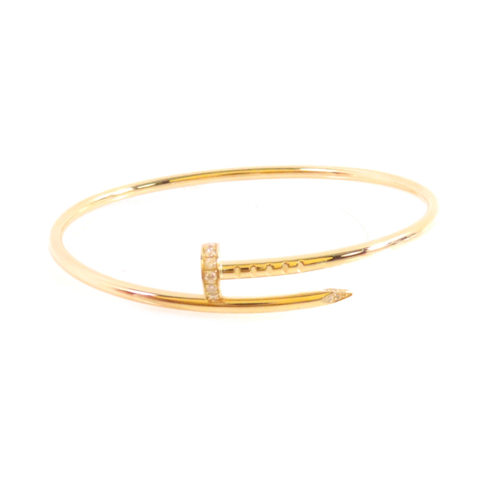 CARTIER 18K黃金Juste Un Clou Bracelet Diamond手鏈