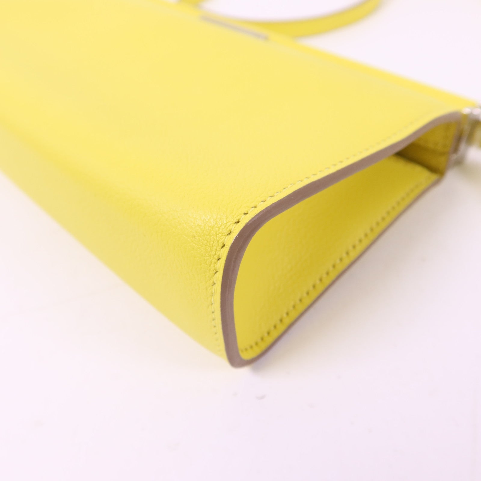 HERMES Evercolor皮革Clic-H 21銀扣肩背袋Lime