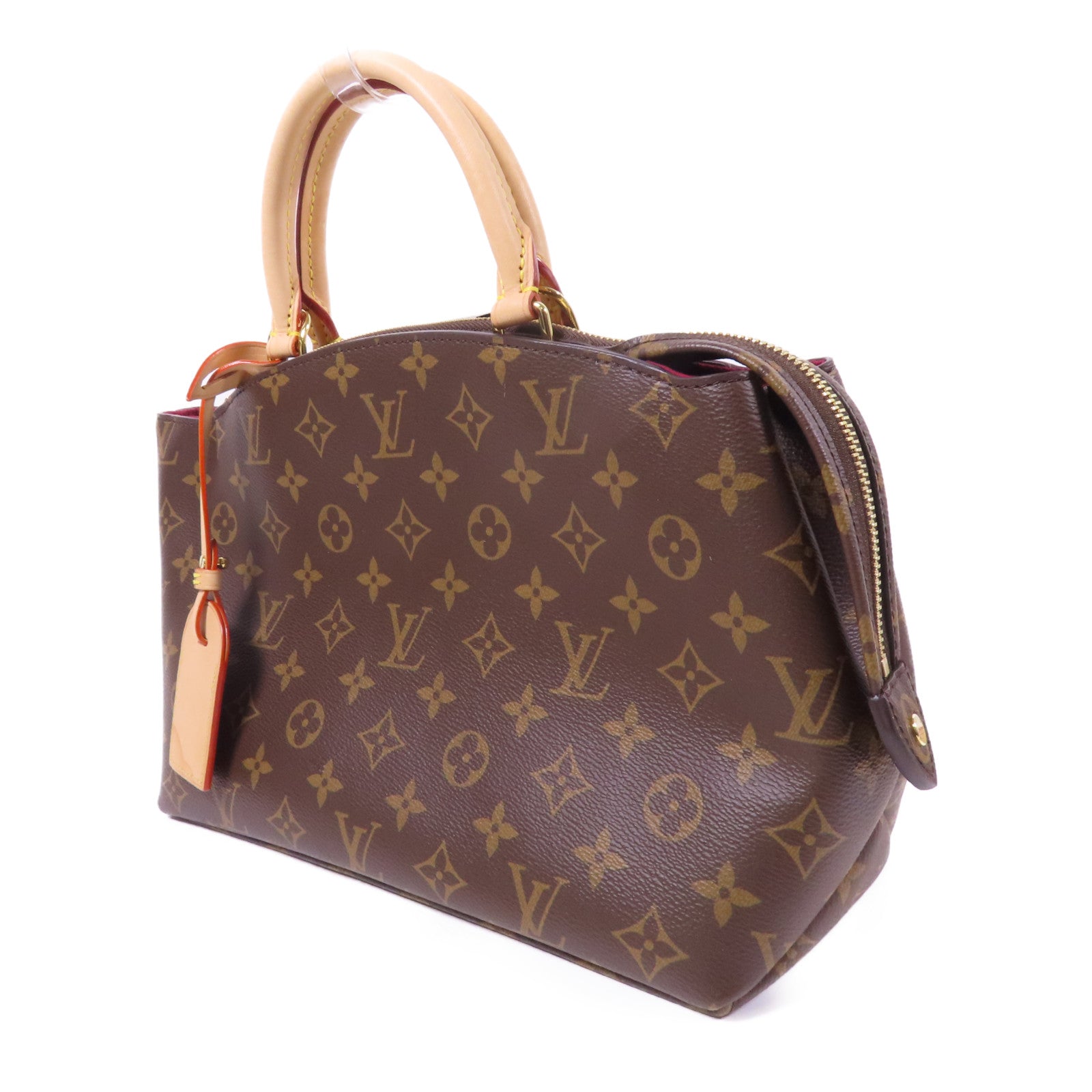 LOUIS VUITTON Monogram Petit Palais金扣手挽肩背兩用袋棕色