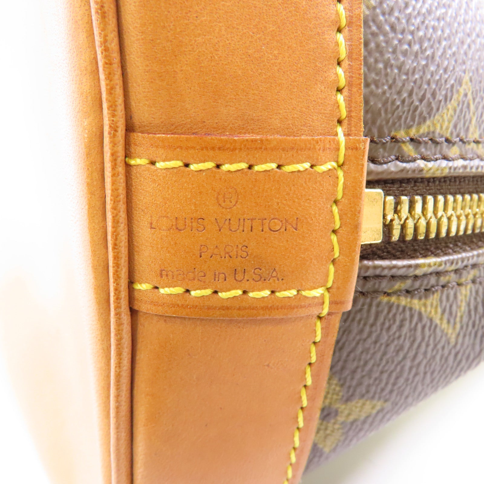 LOUIS VUITTON Monogram Alma PM金扣手挽袋啡色