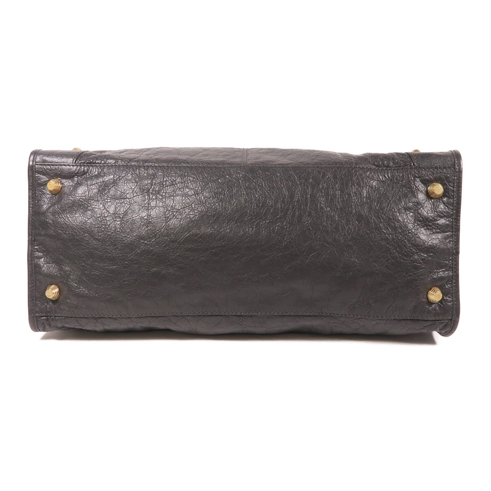 BALENCIAGA 牛皮皮革Giant Work Handbag金扣手挽袋灰色