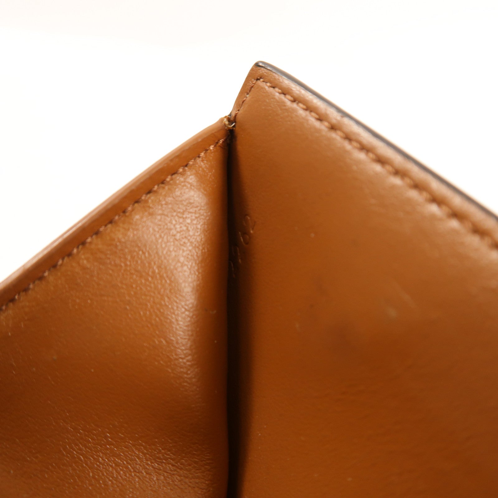 CELINE 塗層帆布Small Trifold Wallet金扣折疊錢包啡色