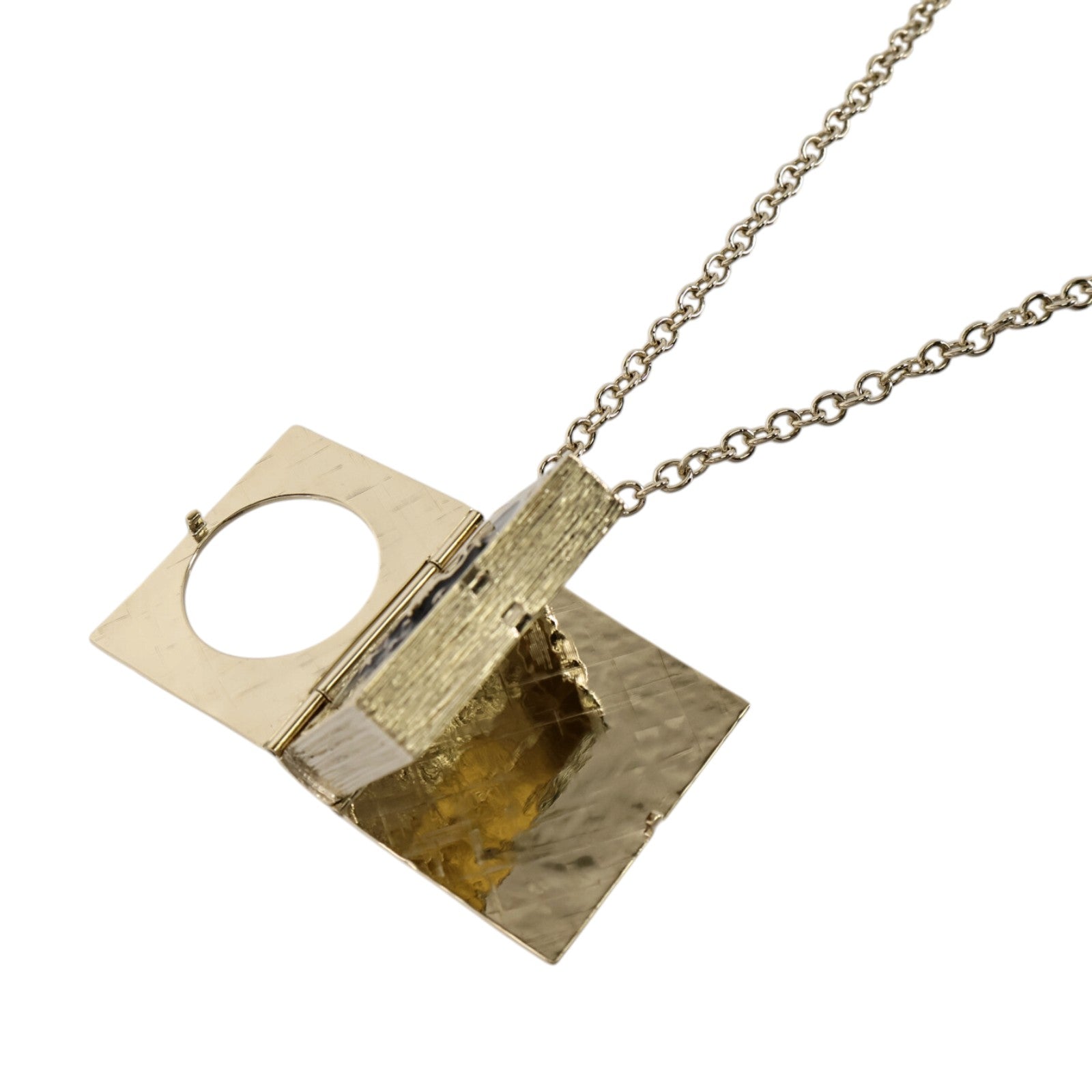 CHANEL 金屬/琺瑯Lion Book Locket Necklace項鏈