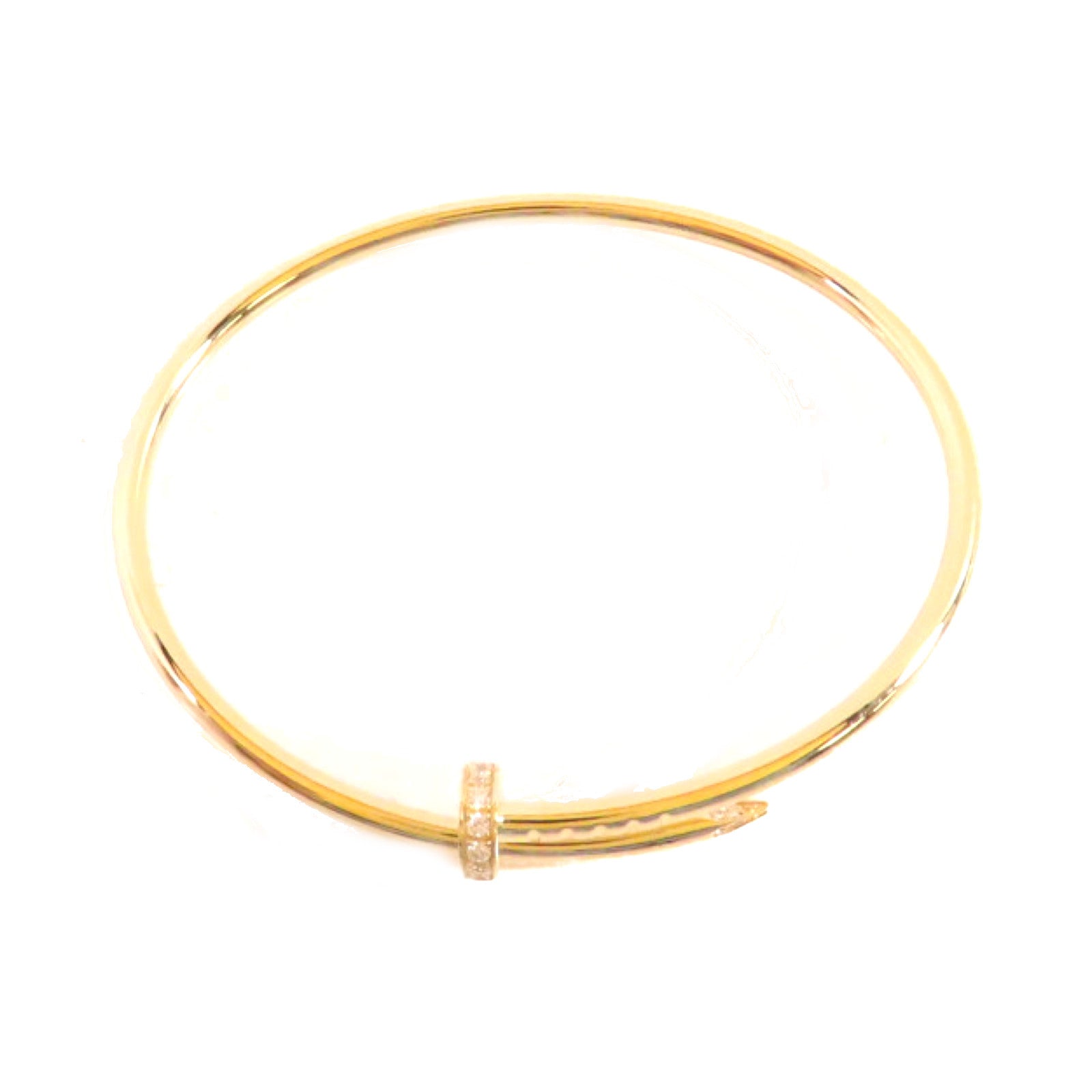 CARTIER 18K黃金Juste Un Clou Bracelet Diamond手鏈