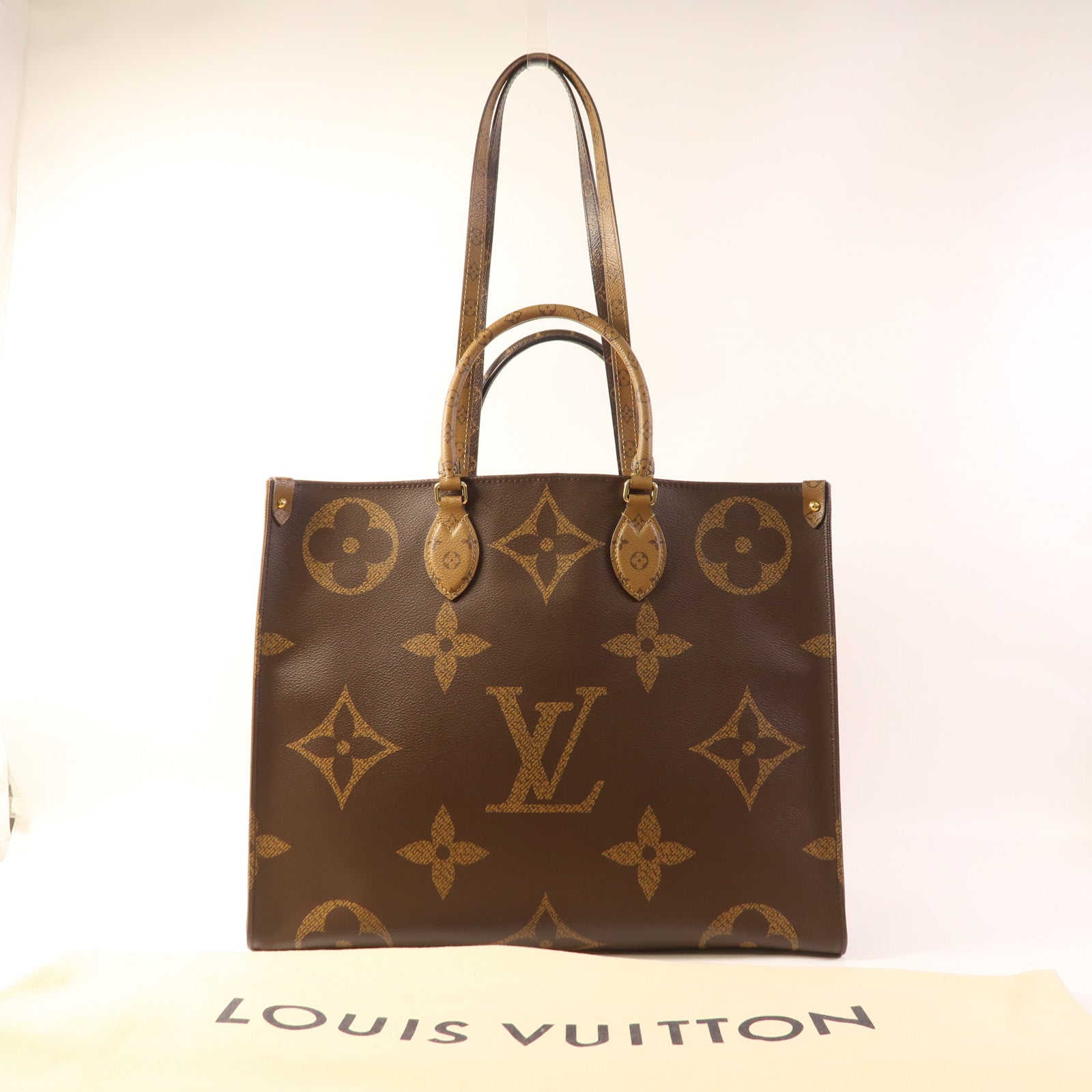 LOUIS VUITTON LV GHW On The Go GM 2 Way Bag M44576 Monogram Giant Reverse Brown